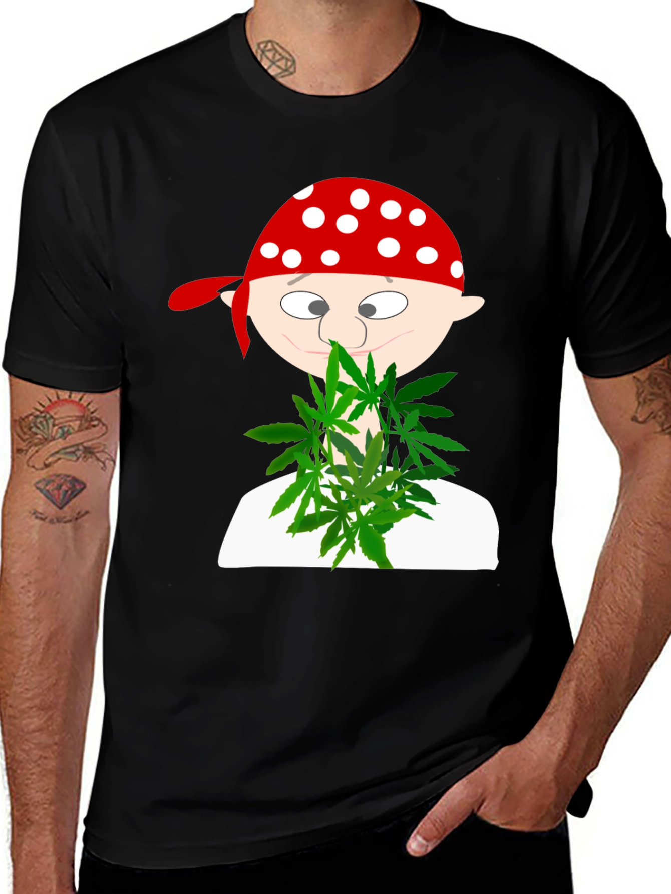 Variant 25 of Cartoon Character Marijuana Leaf T-Shirt