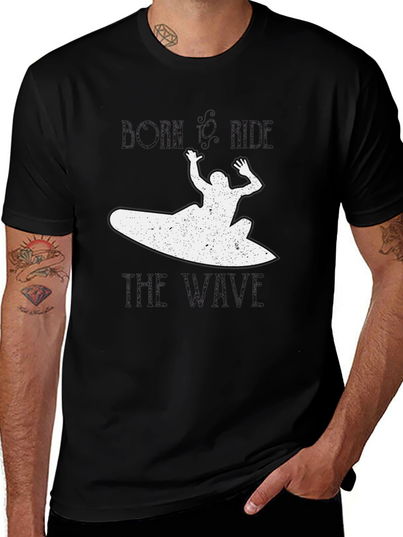 Variant 16 of Black Surfboard Graphic Tee