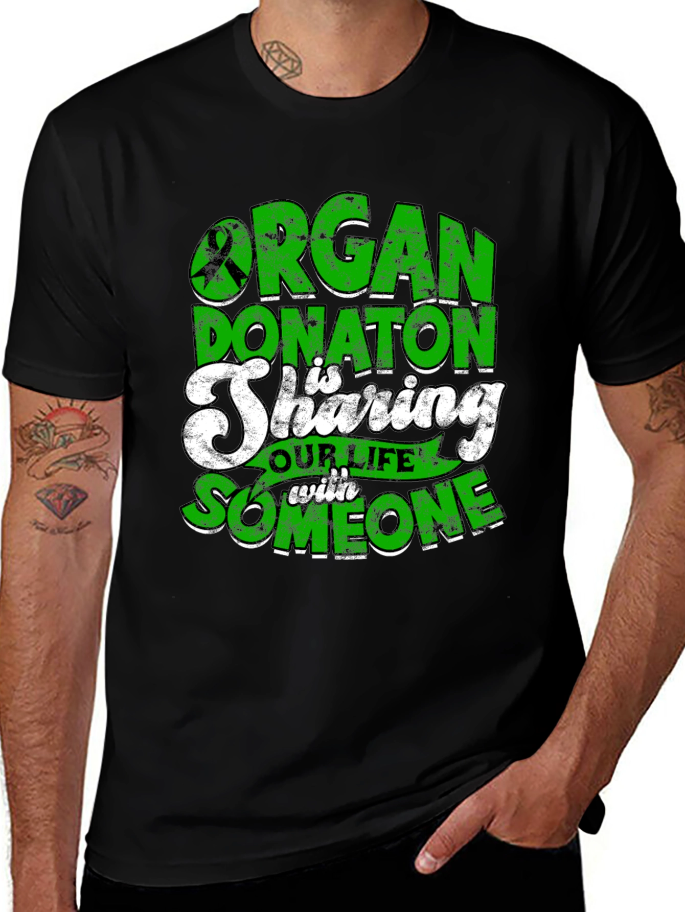 Organ Donation Awareness Graphic T-Shirt