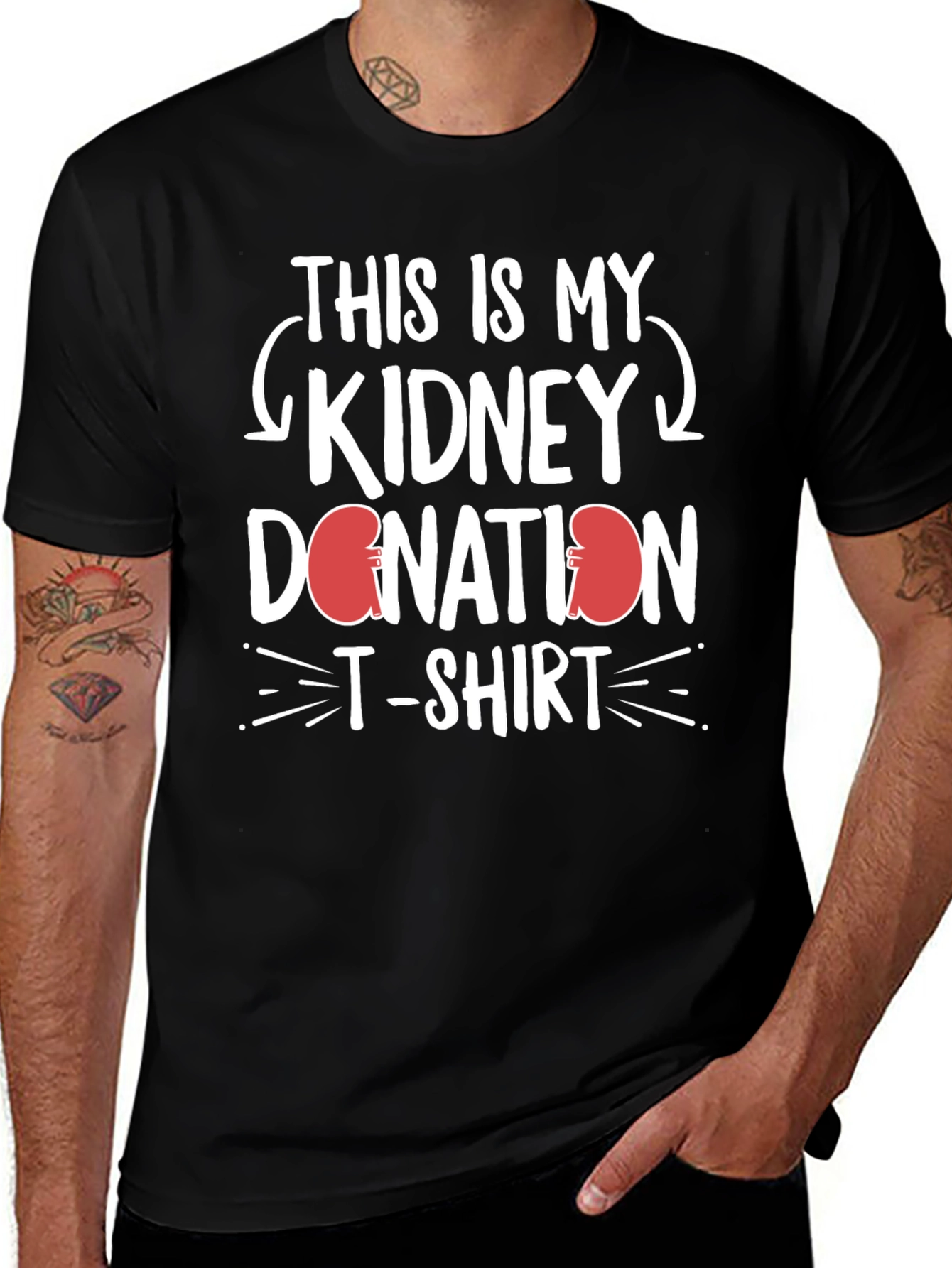 Variant 3 of Kidney Donation T-Shirt - Support Organ Donation