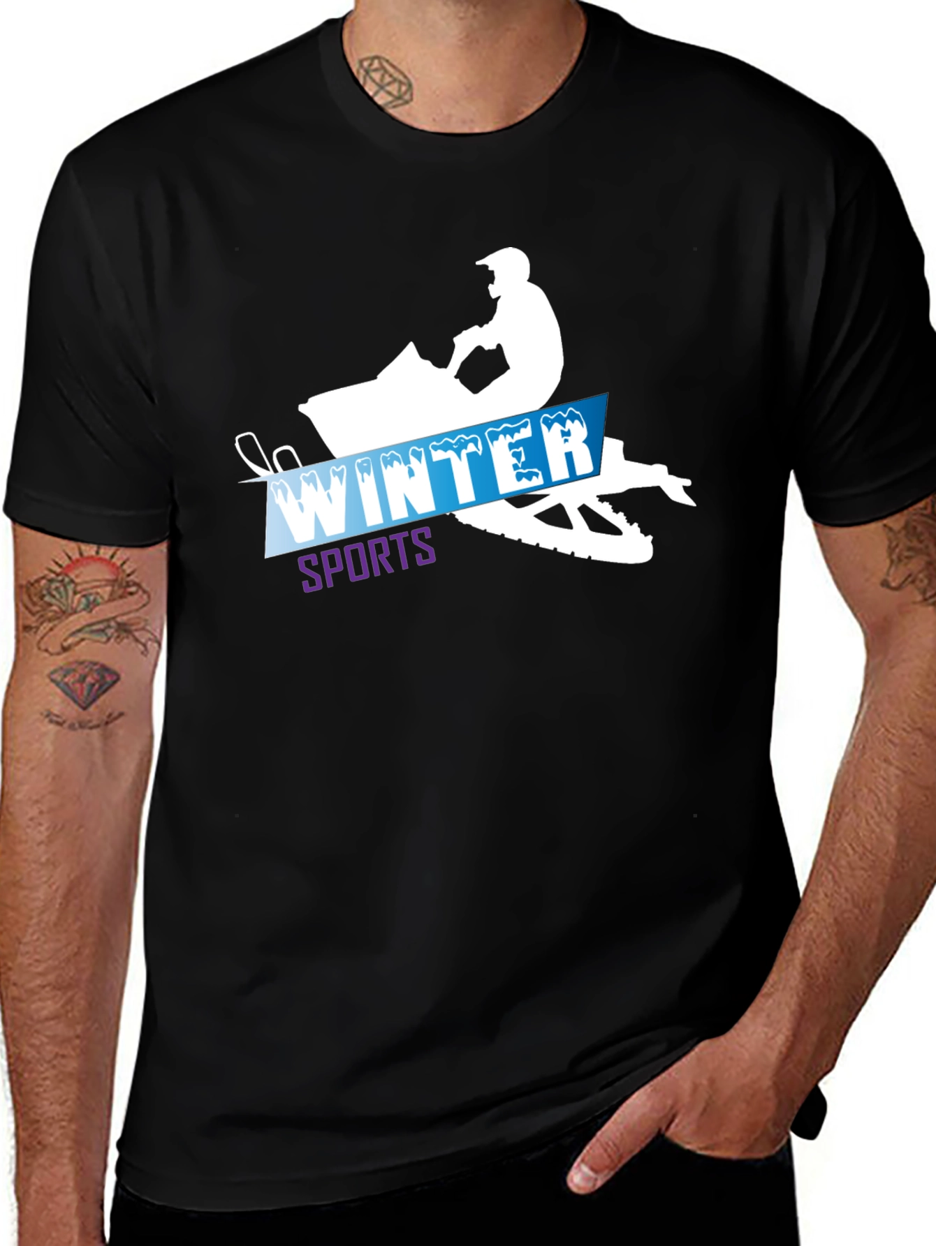 Winter Sports Snowmobile Graphic Tee