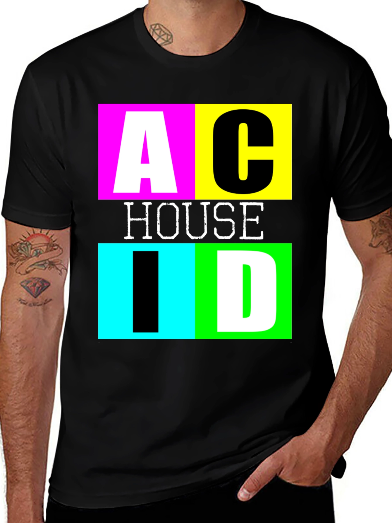Acid House Graphic Tee - Retro Rave Style Shirt