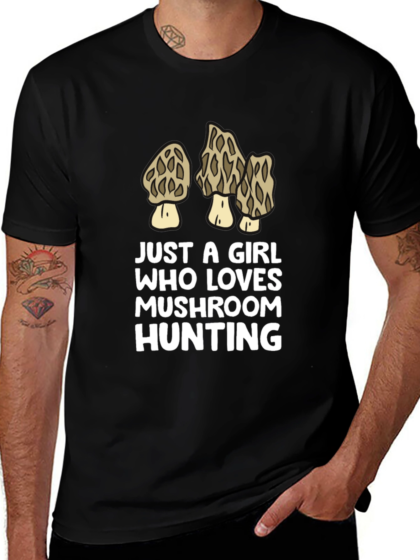 Variant 20 of Mushroom Hunting Girl's T-Shirt - Novelty Design