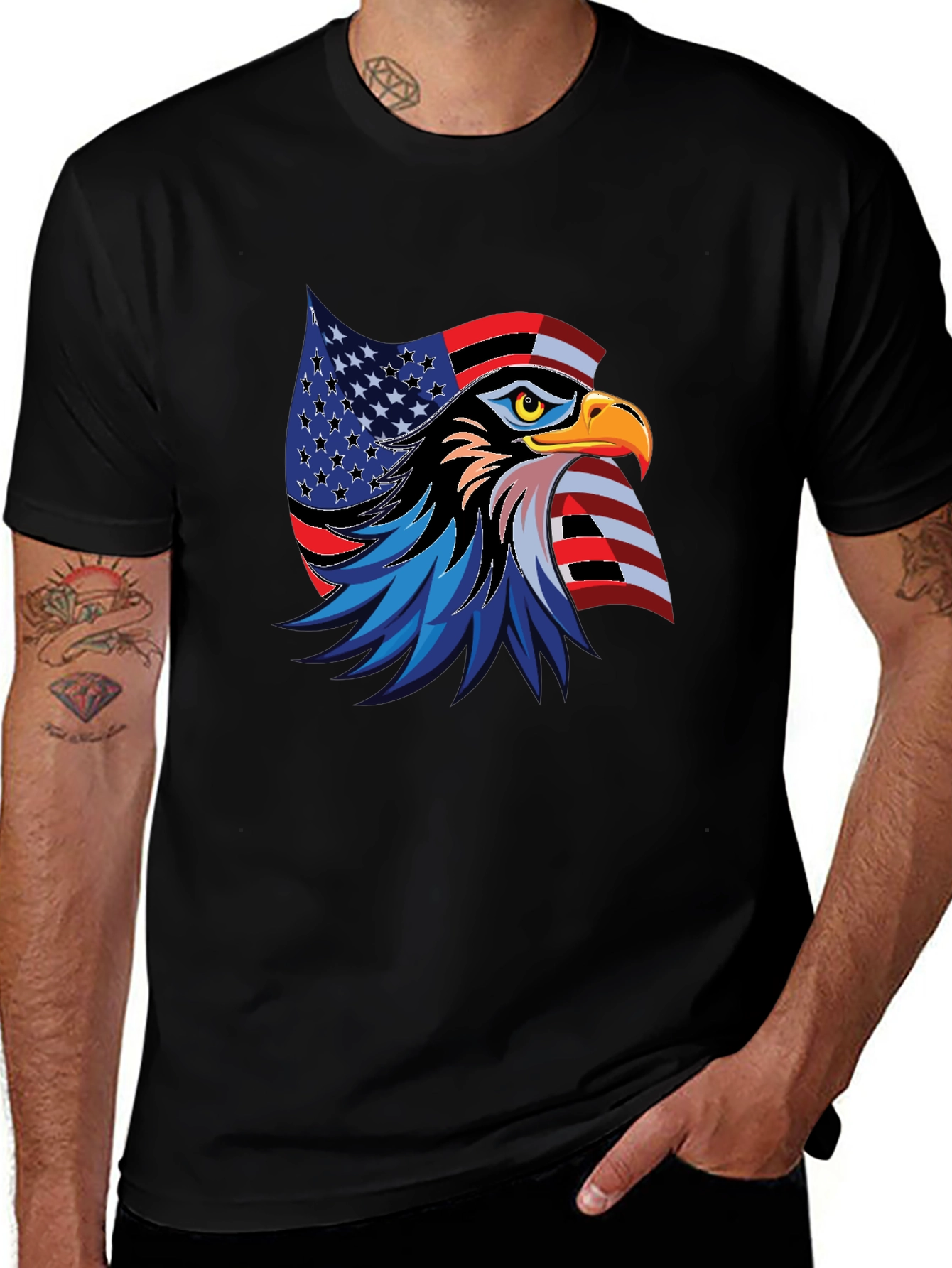Variant 23 of Patriotic Eagle Graphic T-Shirt