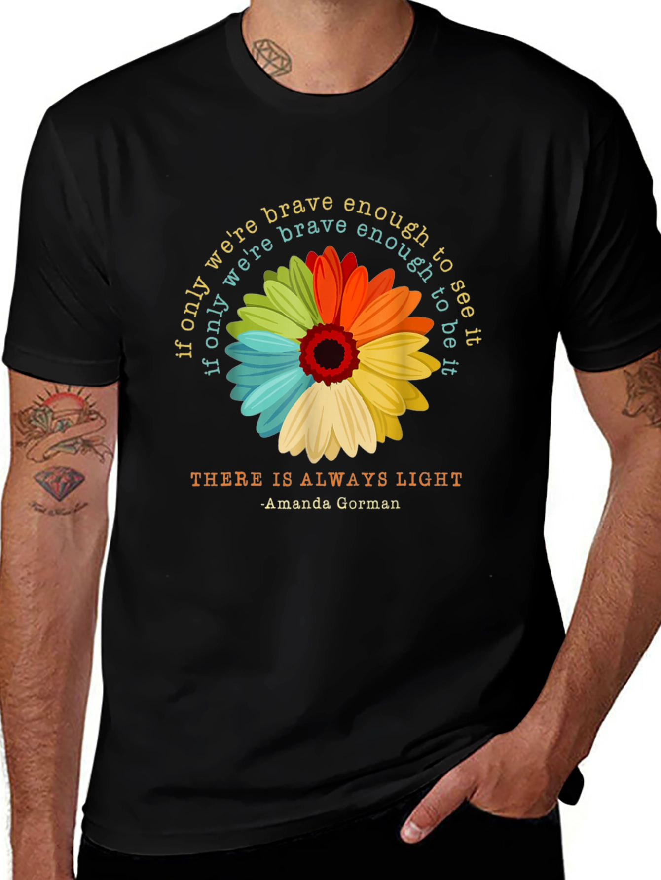 Brave Enough Light T-Shirt - Amanda Gorman Inspired