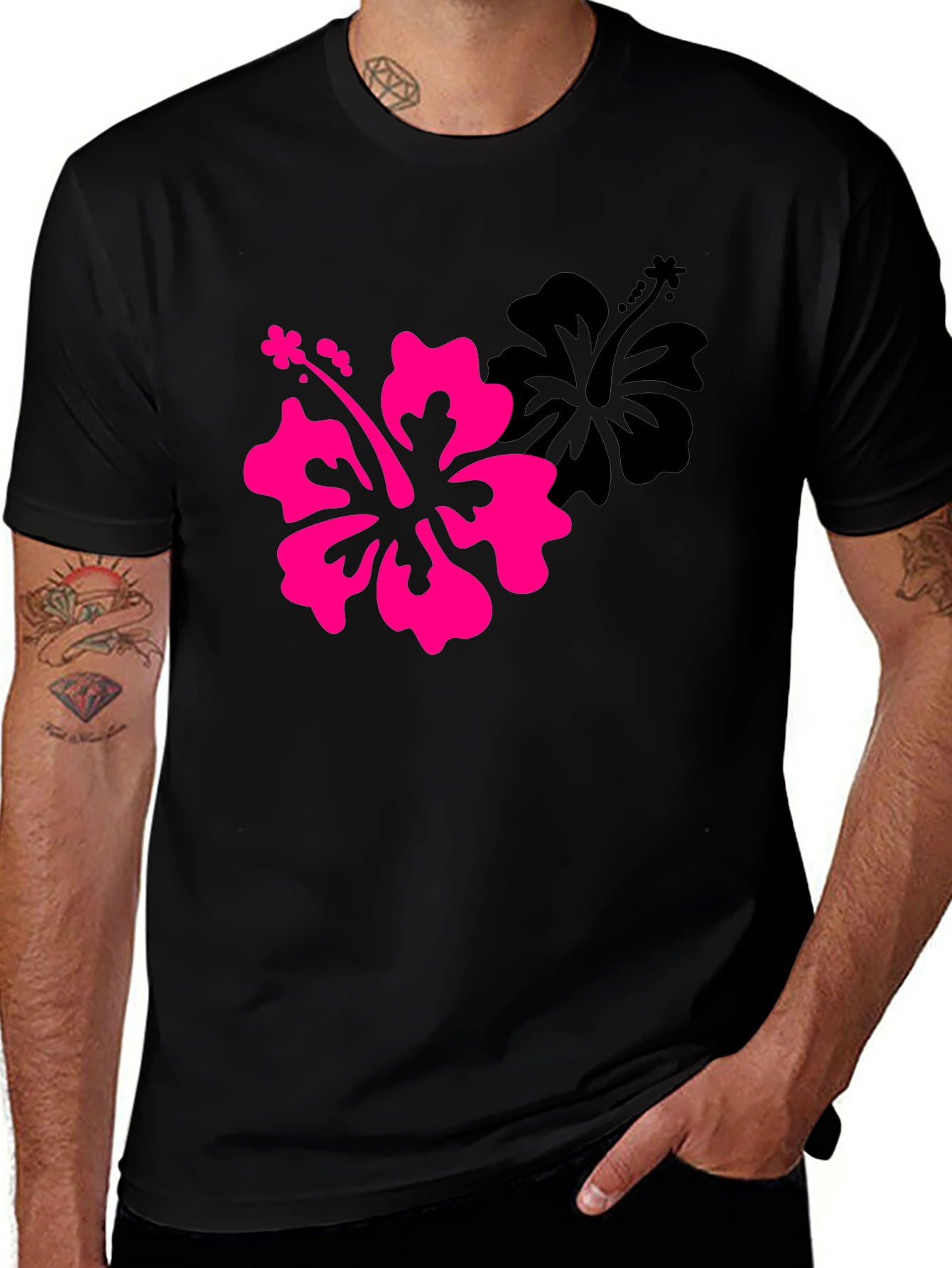 Variant 26 of Tropical Hibiscus Flower Graphic Tee