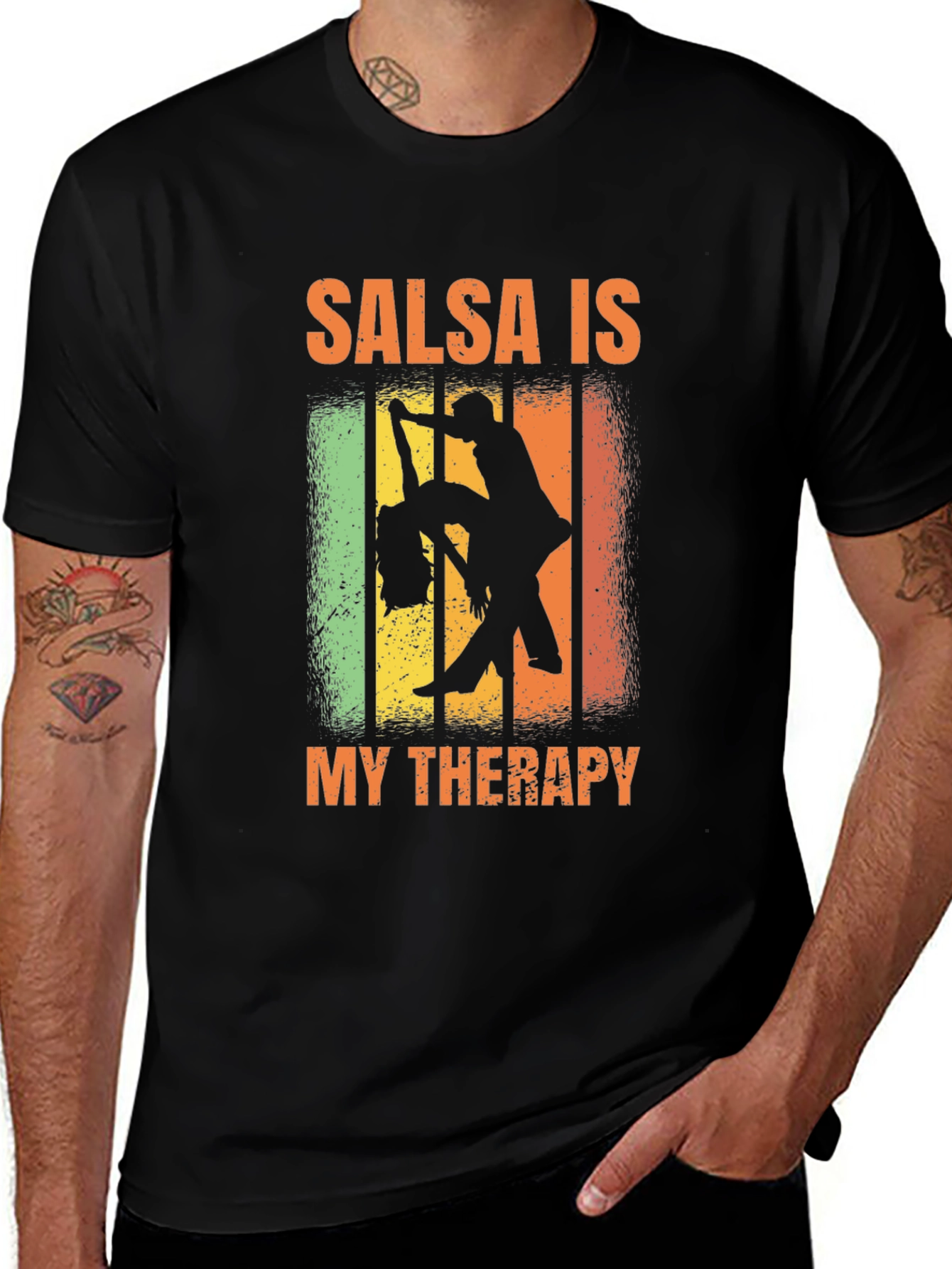 Variant 18 of Salsa is My Therapy T-Shirt, Dance Tee
