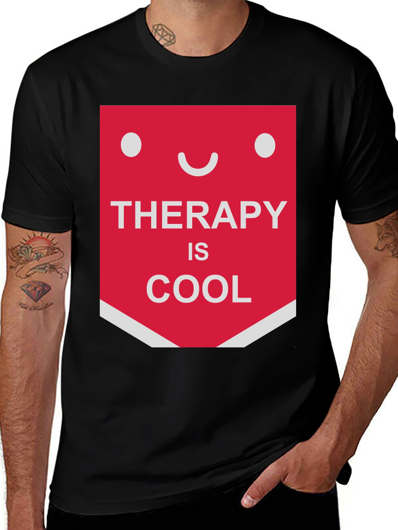 Variant 4 of Therapy Is Cool T-Shirt - Mental Health Awareness Tee