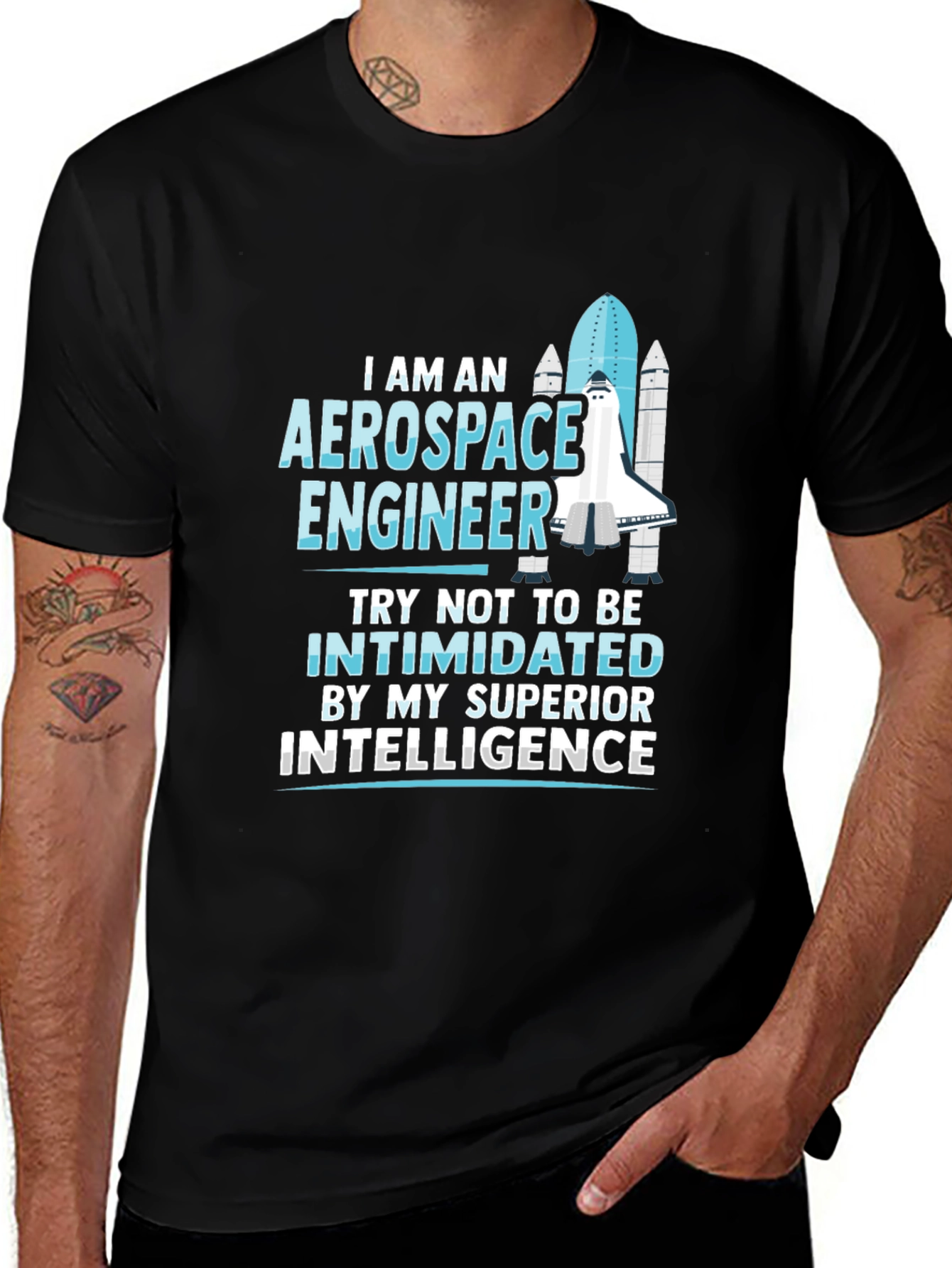 Variant 11 of Aerospace Engineer Superior Intelligence T-Shirt