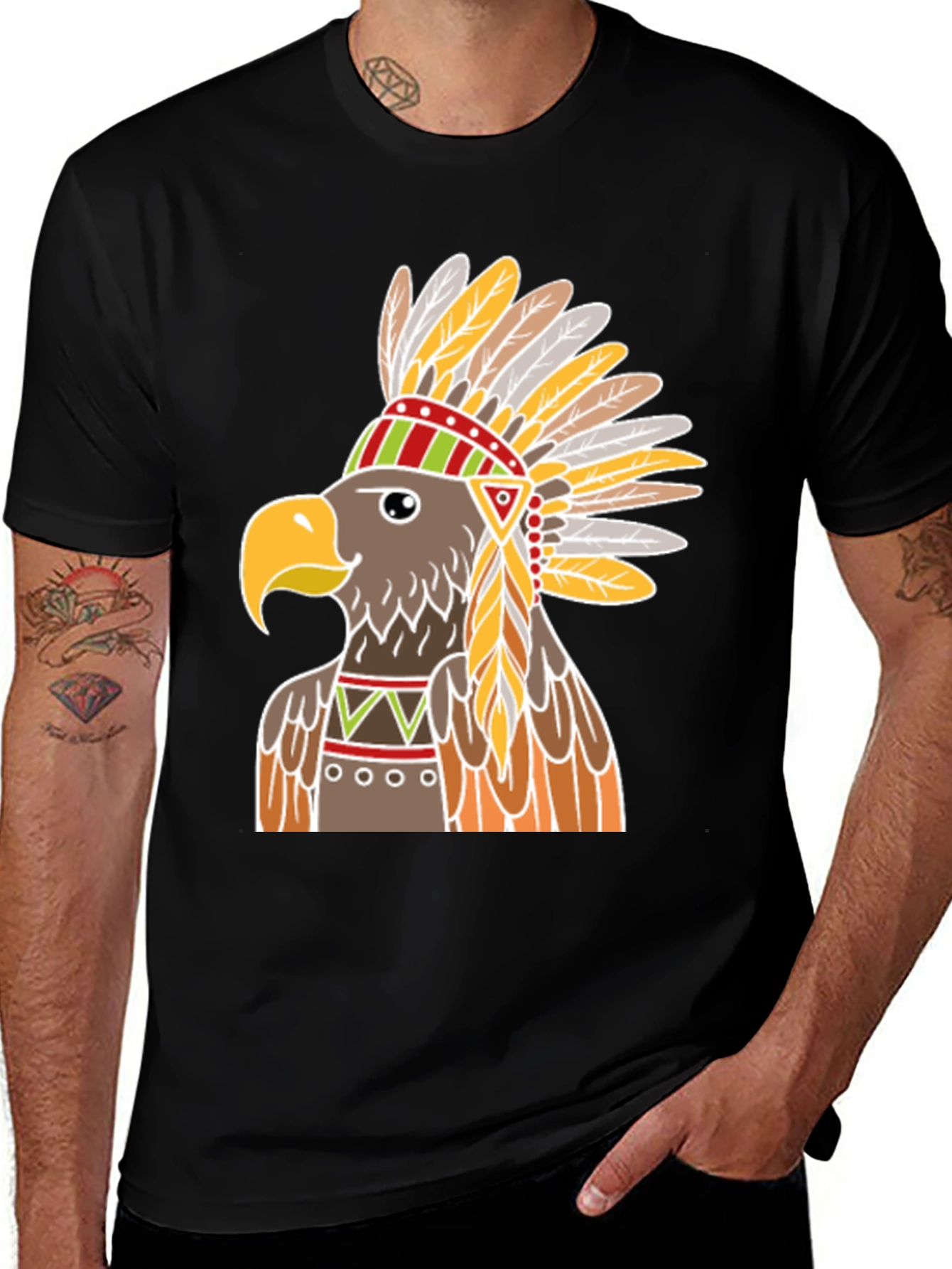 Variant 29 of Native American Eagle Headdress T-Shirt
