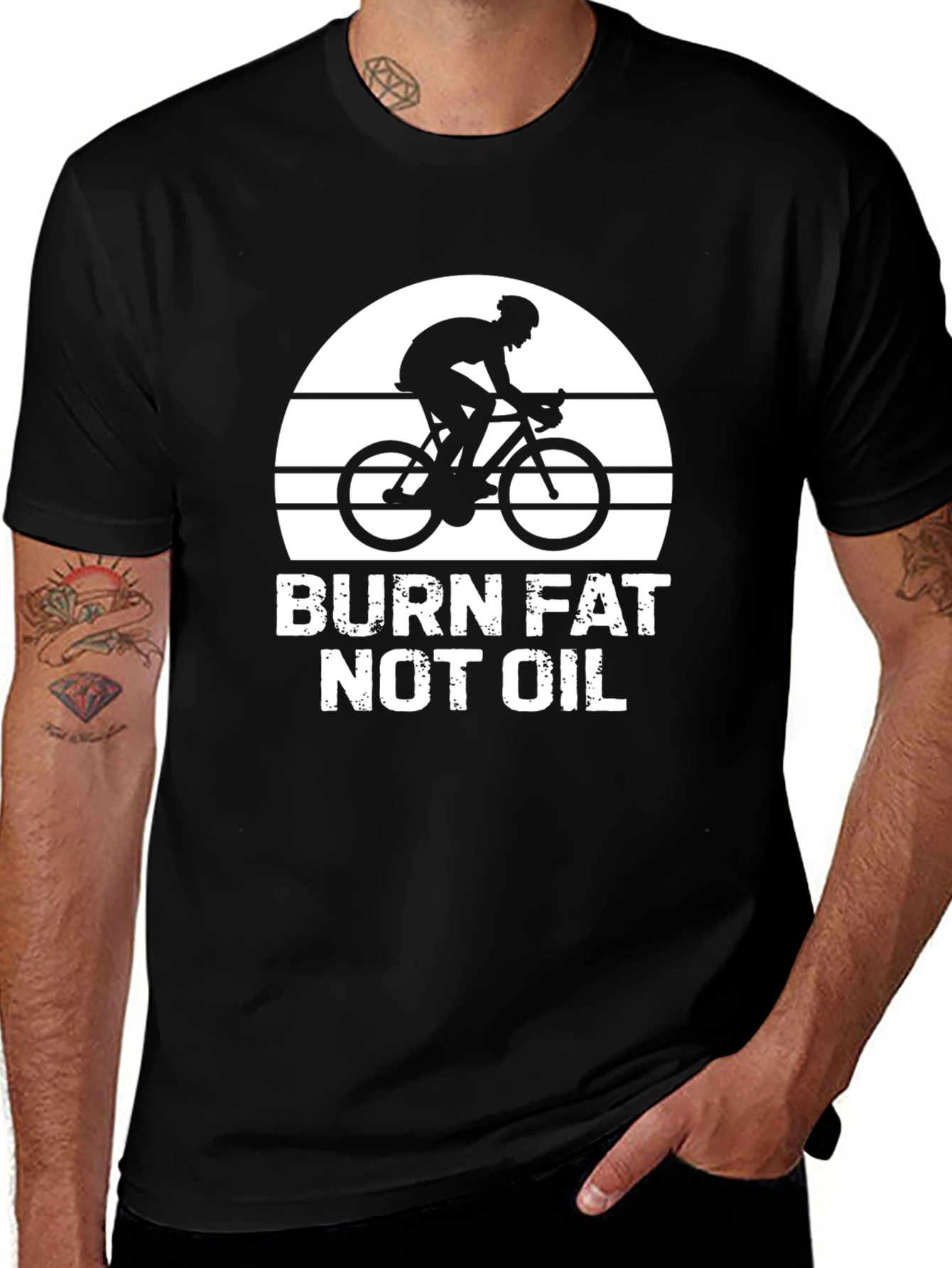 Variant 21 of Burn Fat Not Oil Cycling T-Shirt