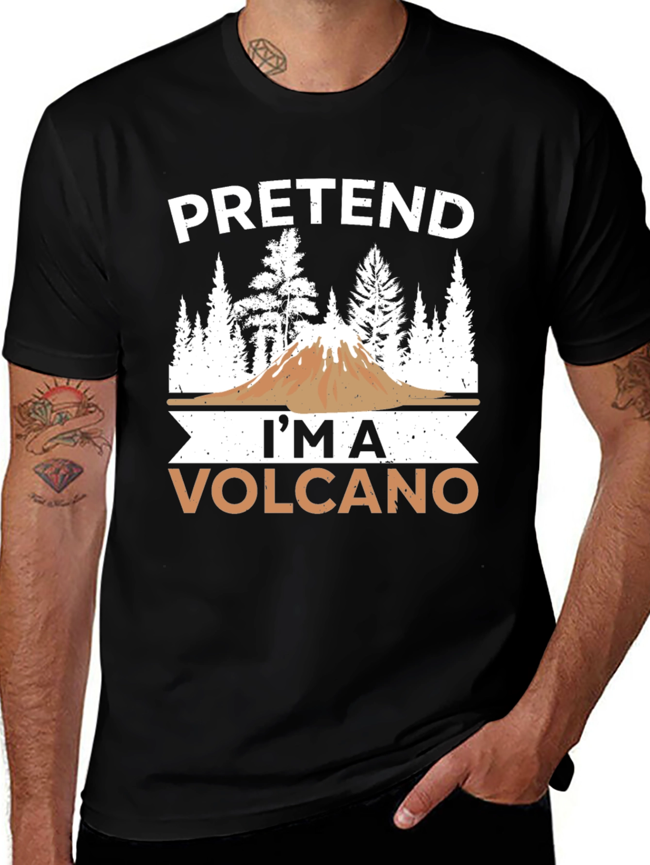Variant 6 of Pretend I'm a Volcano T-Shirt Funny Graphic Tee