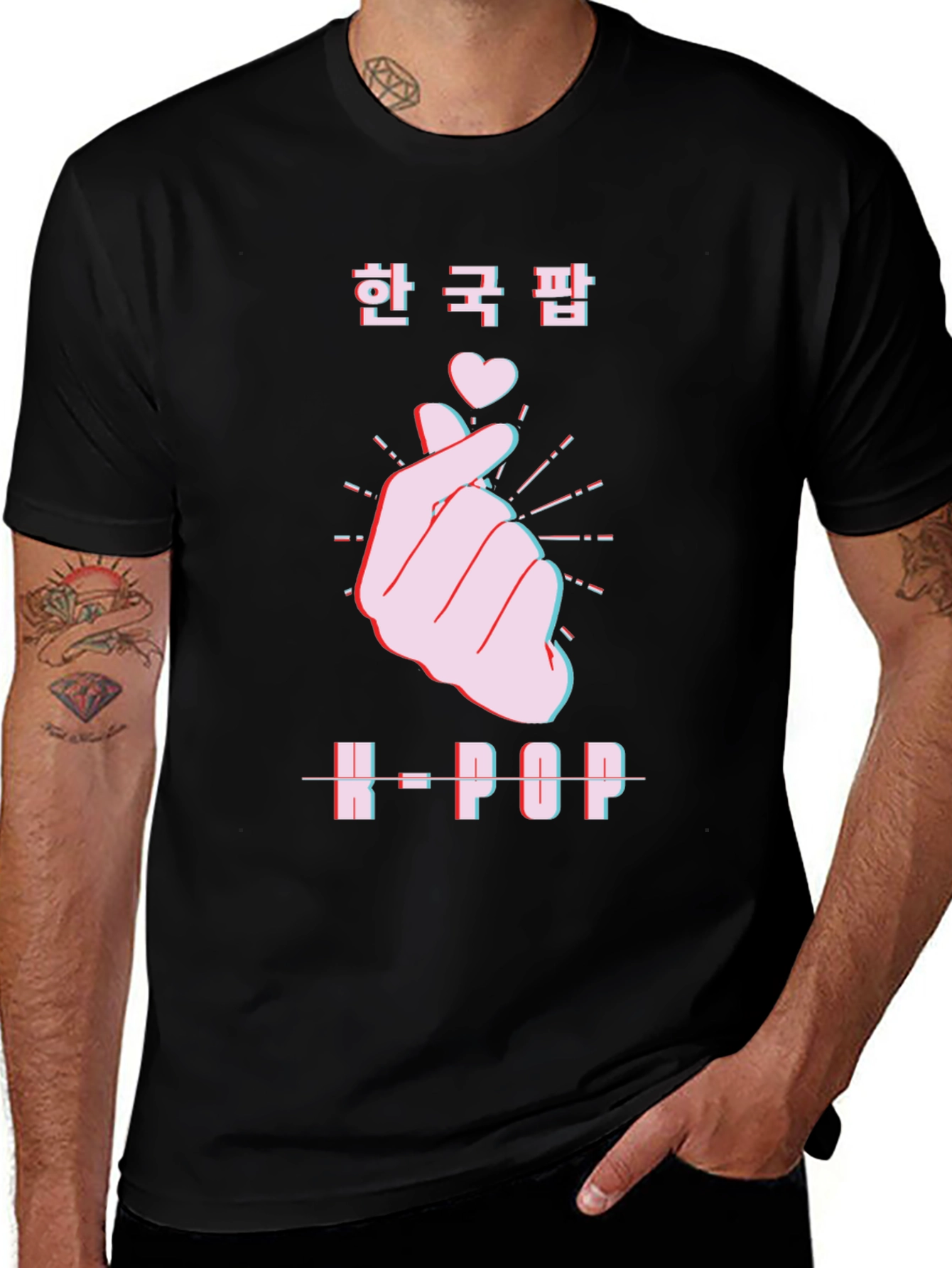 K-Pop Finger Heart T-Shirt - Korean Pop Culture Tee