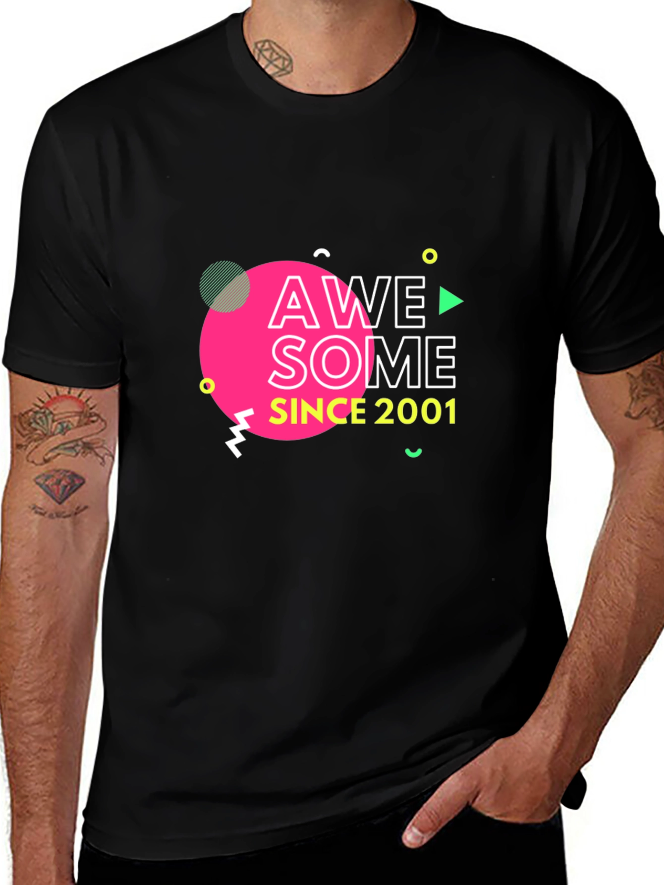 Variant 24 of Awesome Since 2001 Black T-Shirt