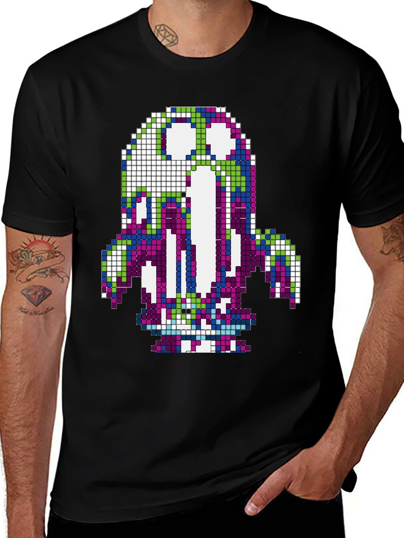Variant 26 of Pixel Monster Graphic Tee - Retro Gaming Style