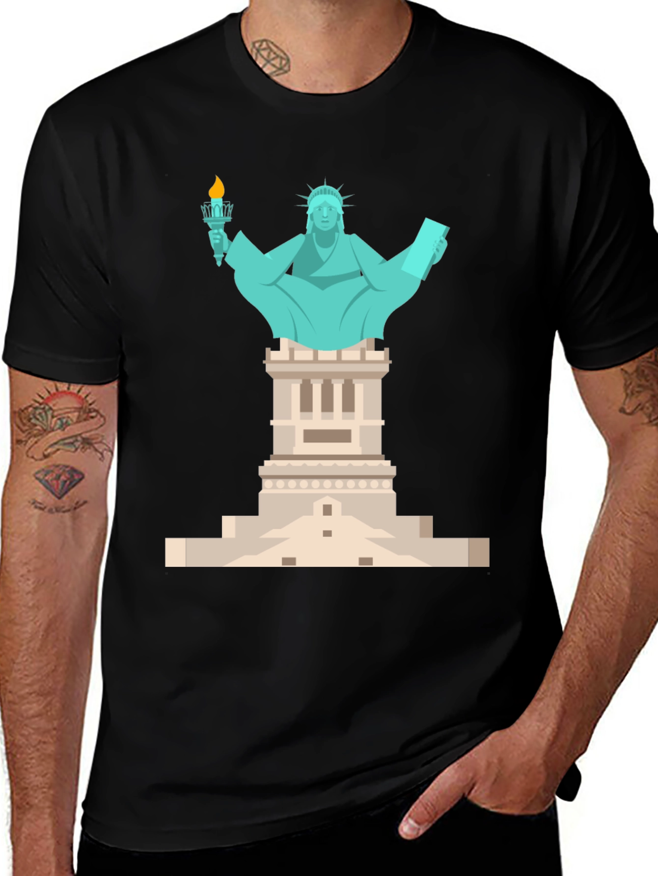 Statue of Liberty Graphic Tee - Patriotic T-Shirt