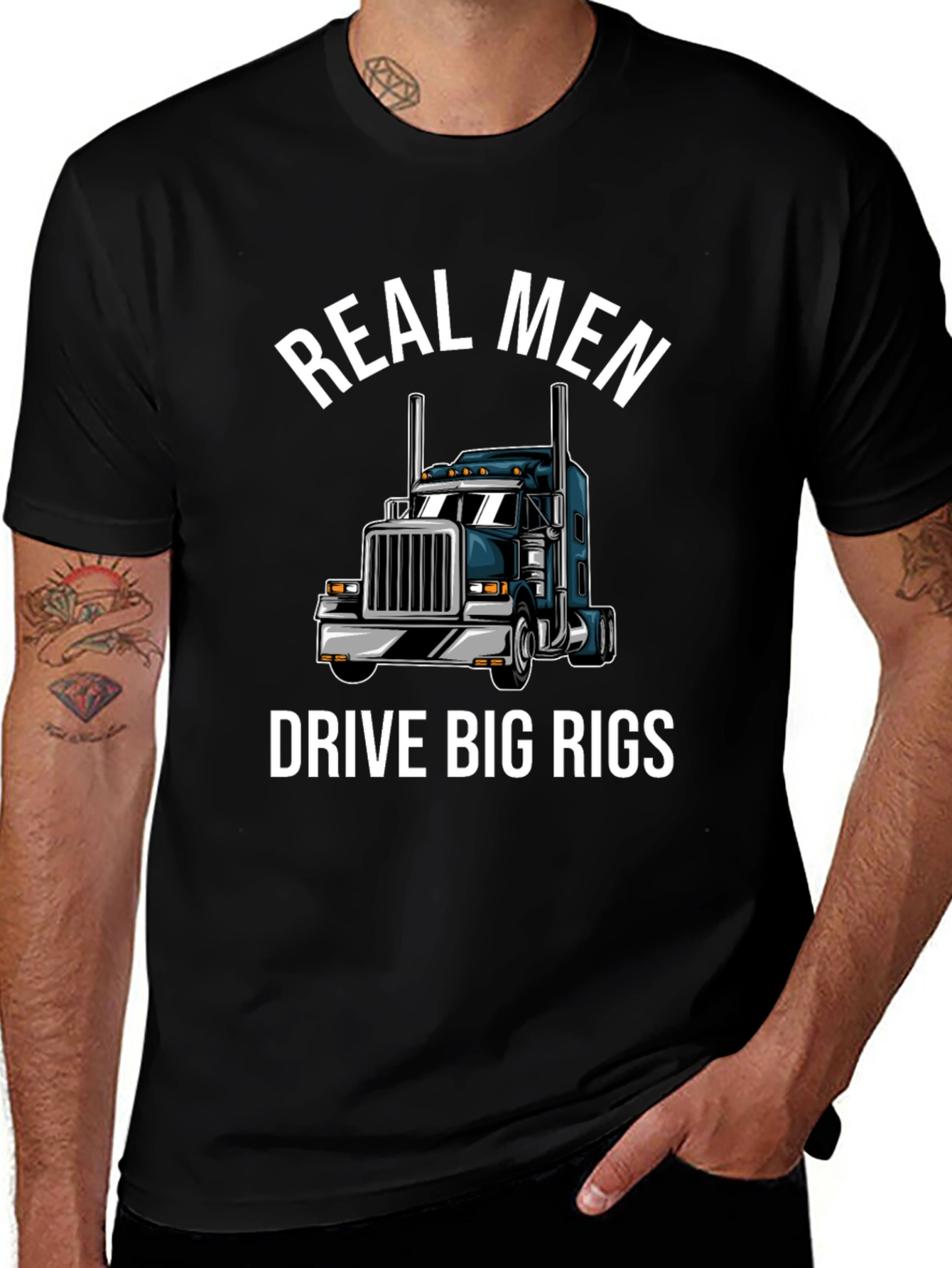 Variant 28 of Real Men Drive Big Rigs T-Shirt