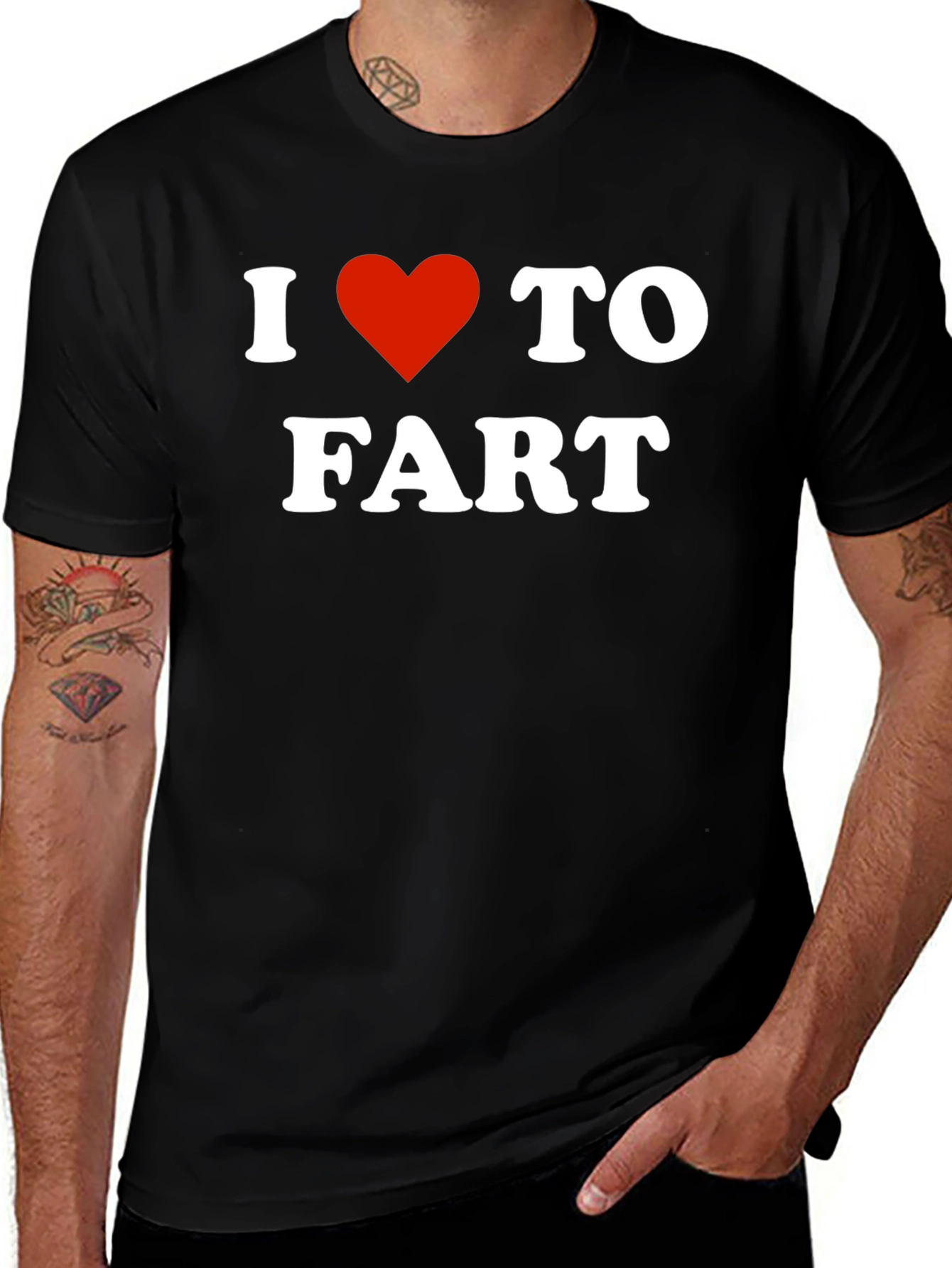 Variant 24 of I Heart To Fart Black T-Shirt