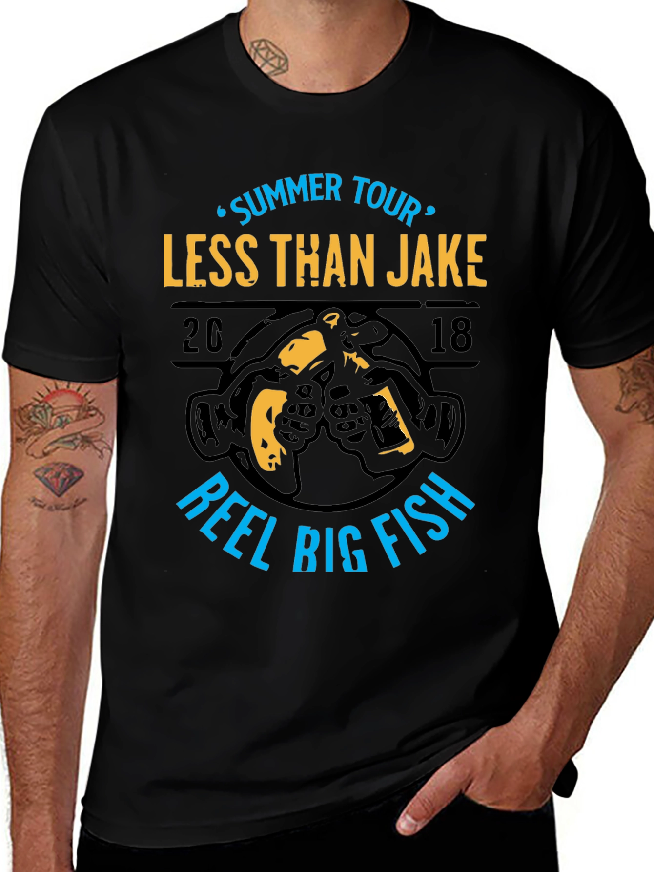 Less Than Jake Reel Big Fish Summer Tour 2018 T-Shirt