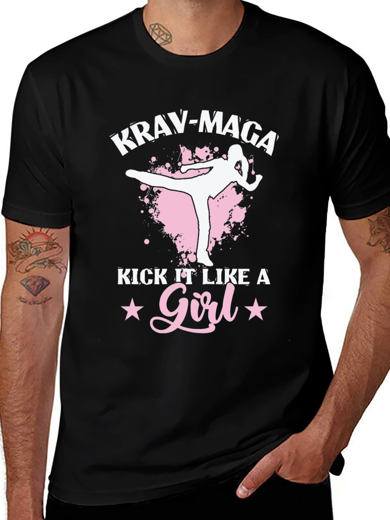 Krav Maga Kick Like A Girl T-Shirt