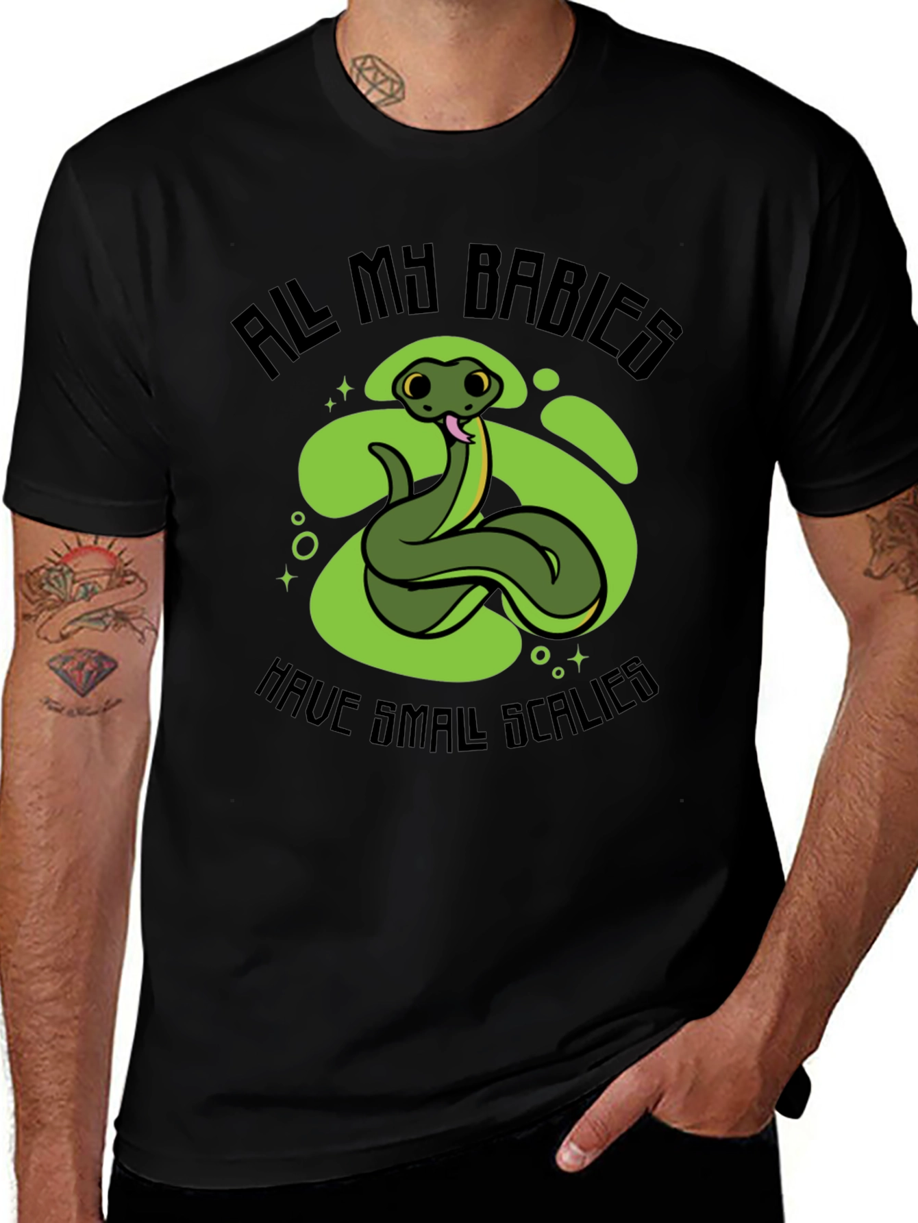 Variant 3 of Snake Lover T-Shirt - All My Babies Have Small Scales