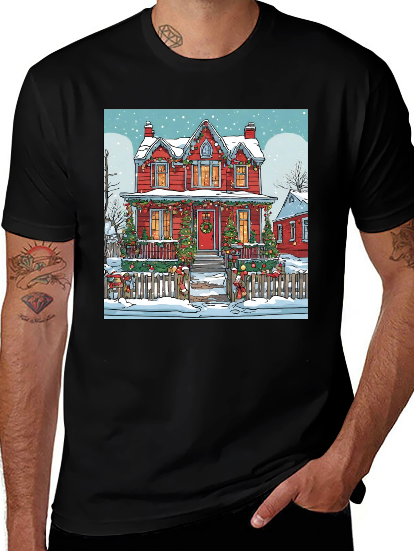 Variant 30 of Festive Holiday House T-Shirt