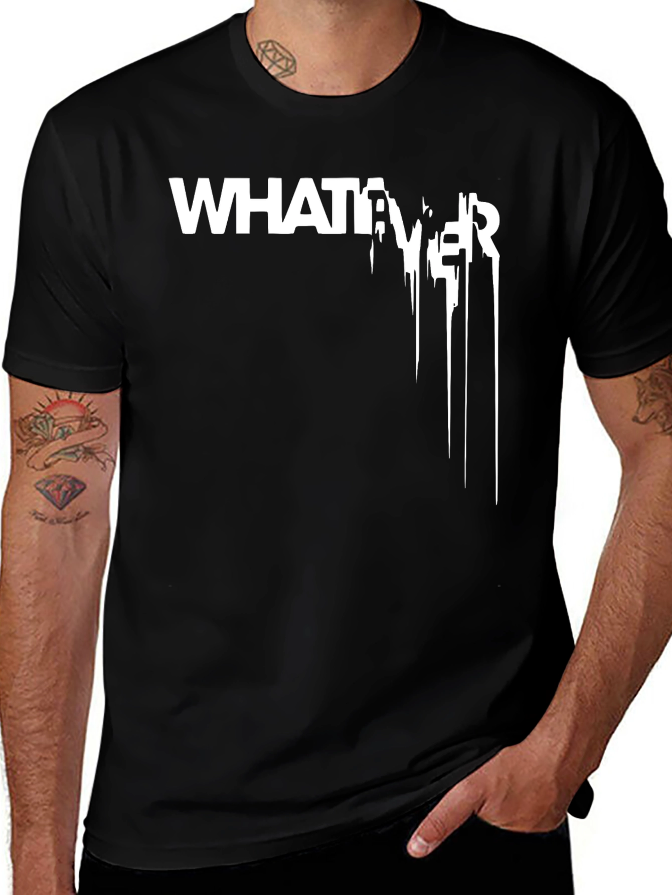 Whatever T-Shirt - Men's Black Graphic Tee