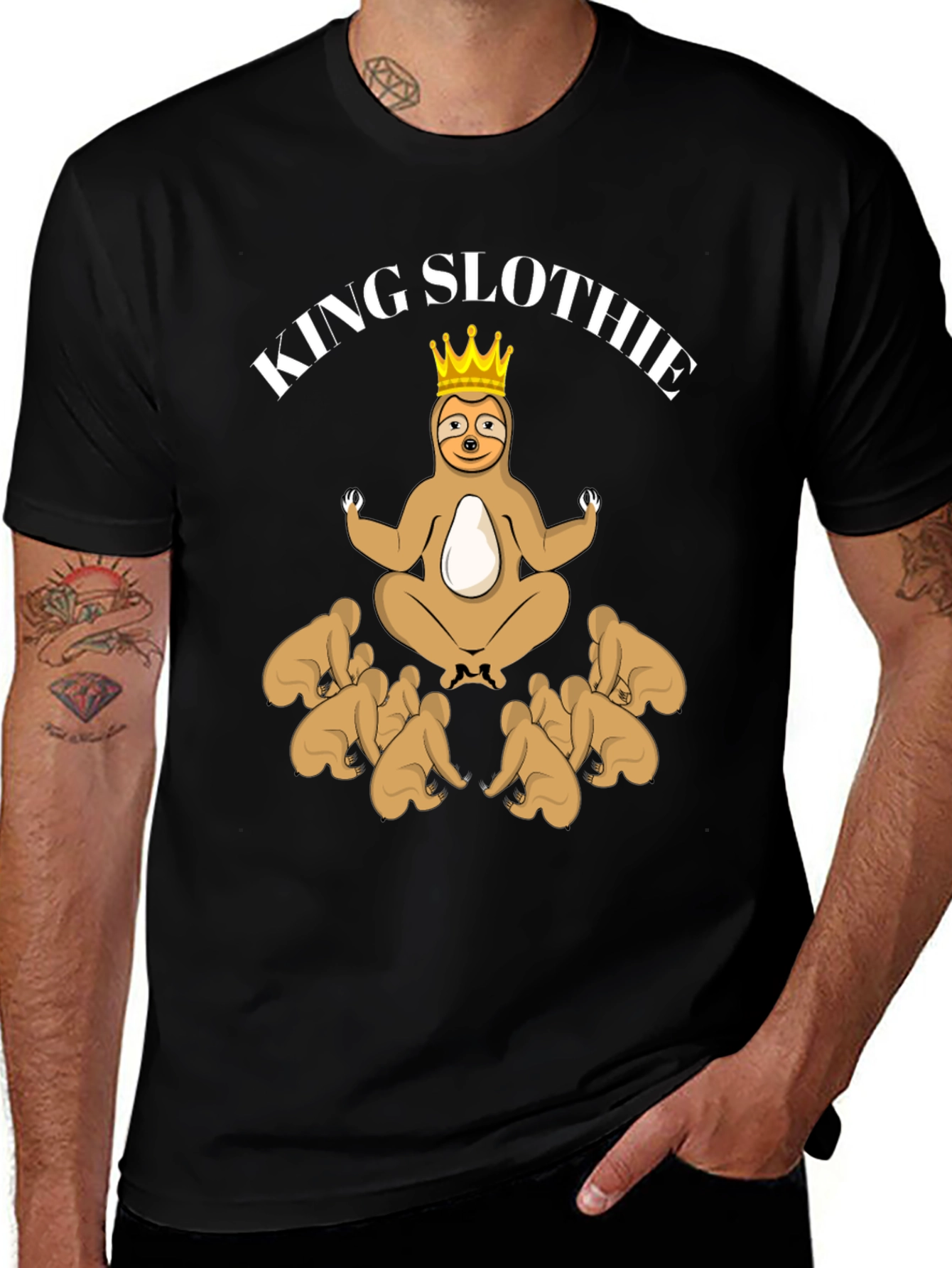 Variant 8 of King Slothie T-Shirt - Funny Graphic Tee