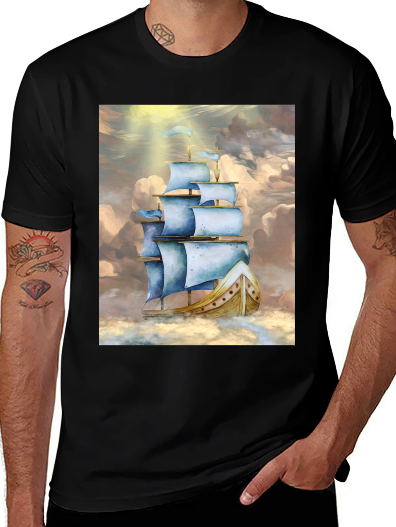 Sailing Ship Graphic T-Shirt