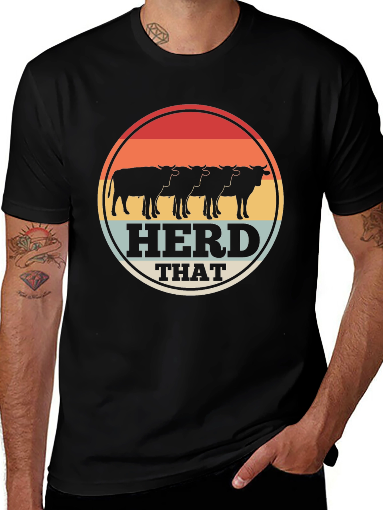 Herd That T-Shirt - Retro Style Farm Tee