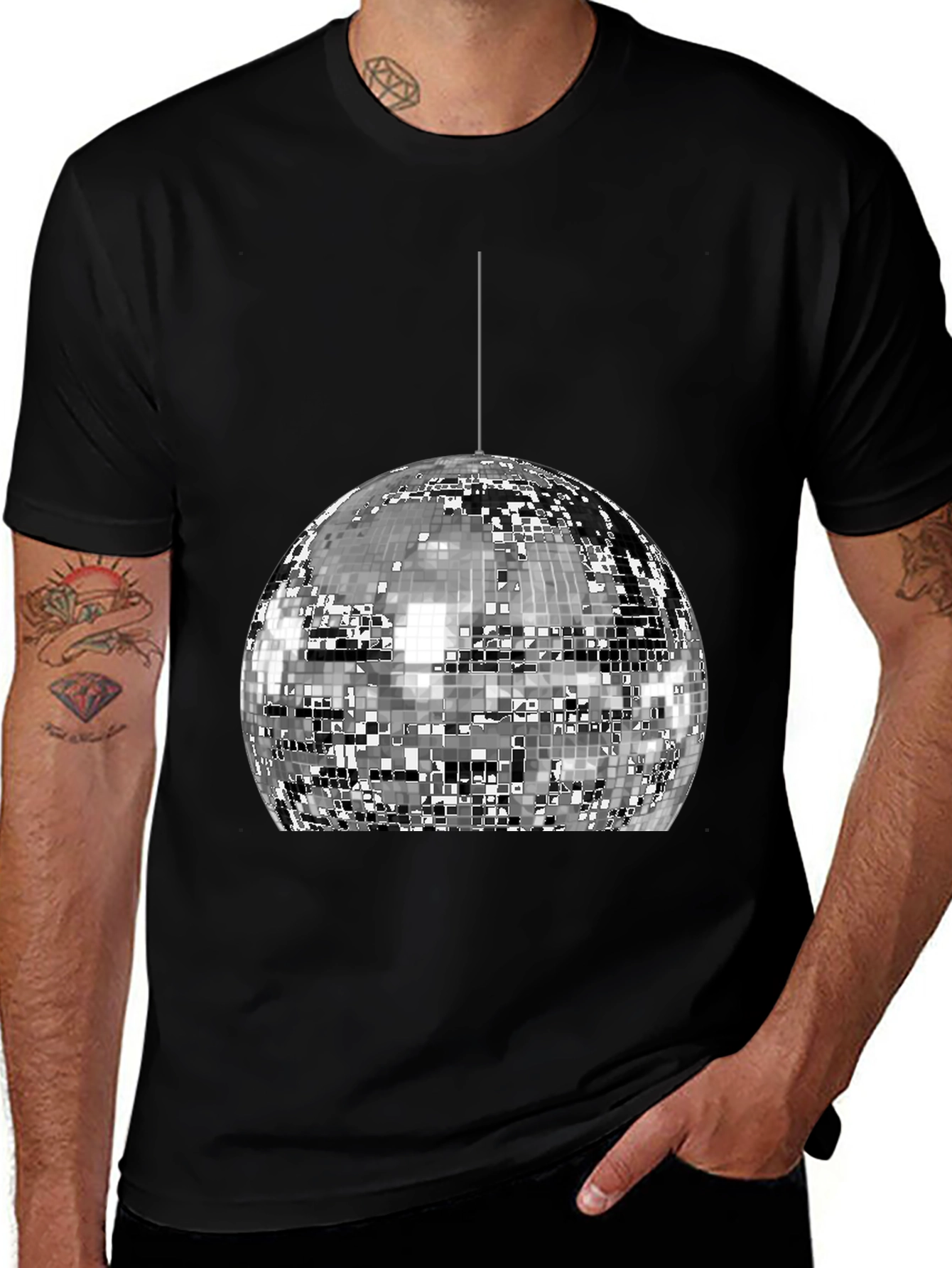 Variant 11 of Disco Ball Graphic Tee - Party Ready!