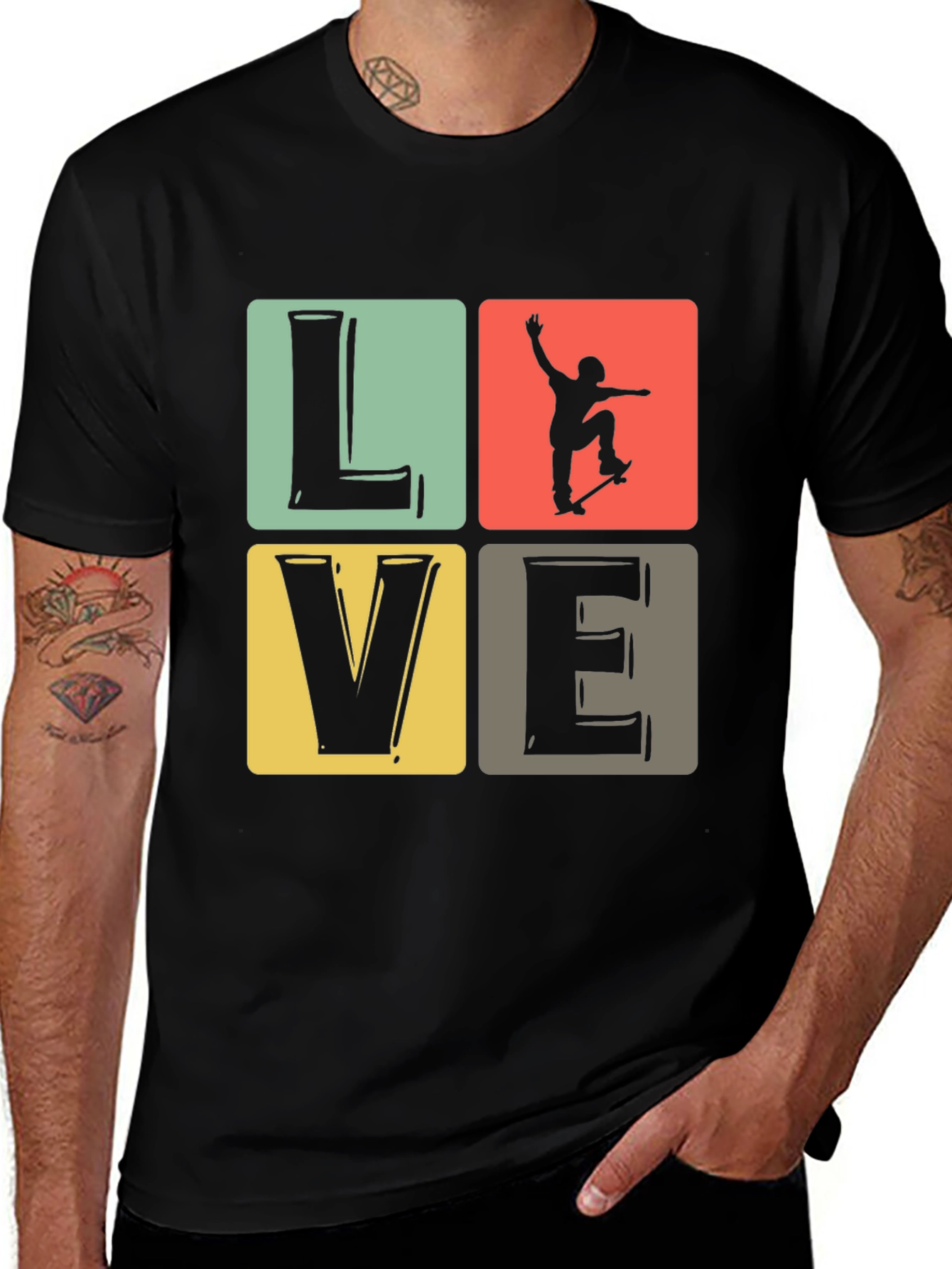 Variant 4 of LOVE Skateboard T-Shirt