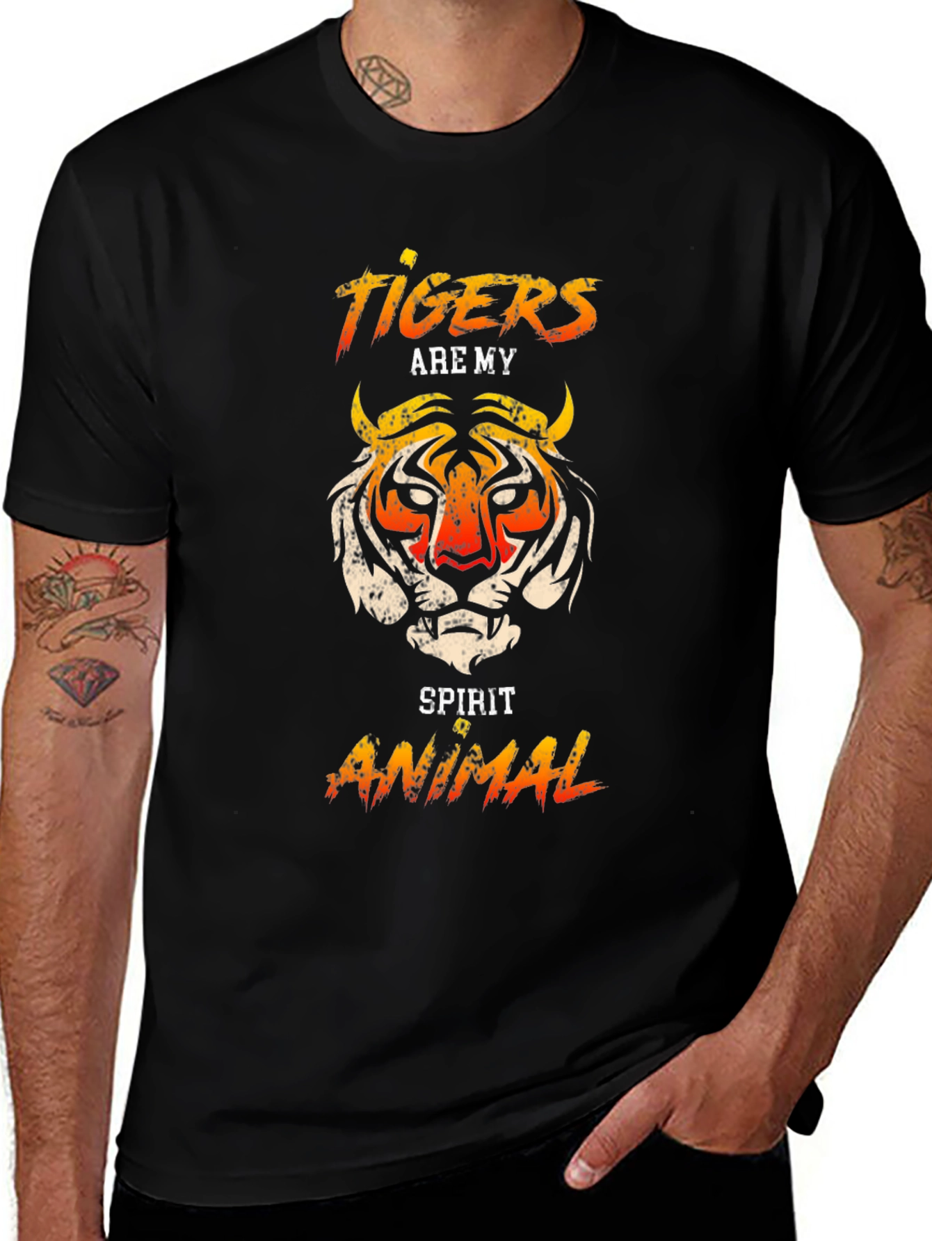 Variant 18 of Tiger Spirit Animal Graphic T-Shirt