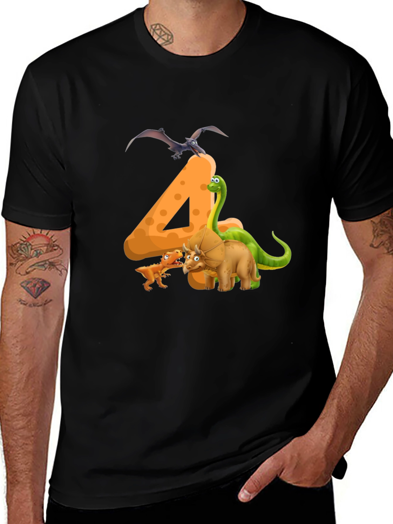 Variant 14 of Dinosaur 4th Birthday T-Shirt
