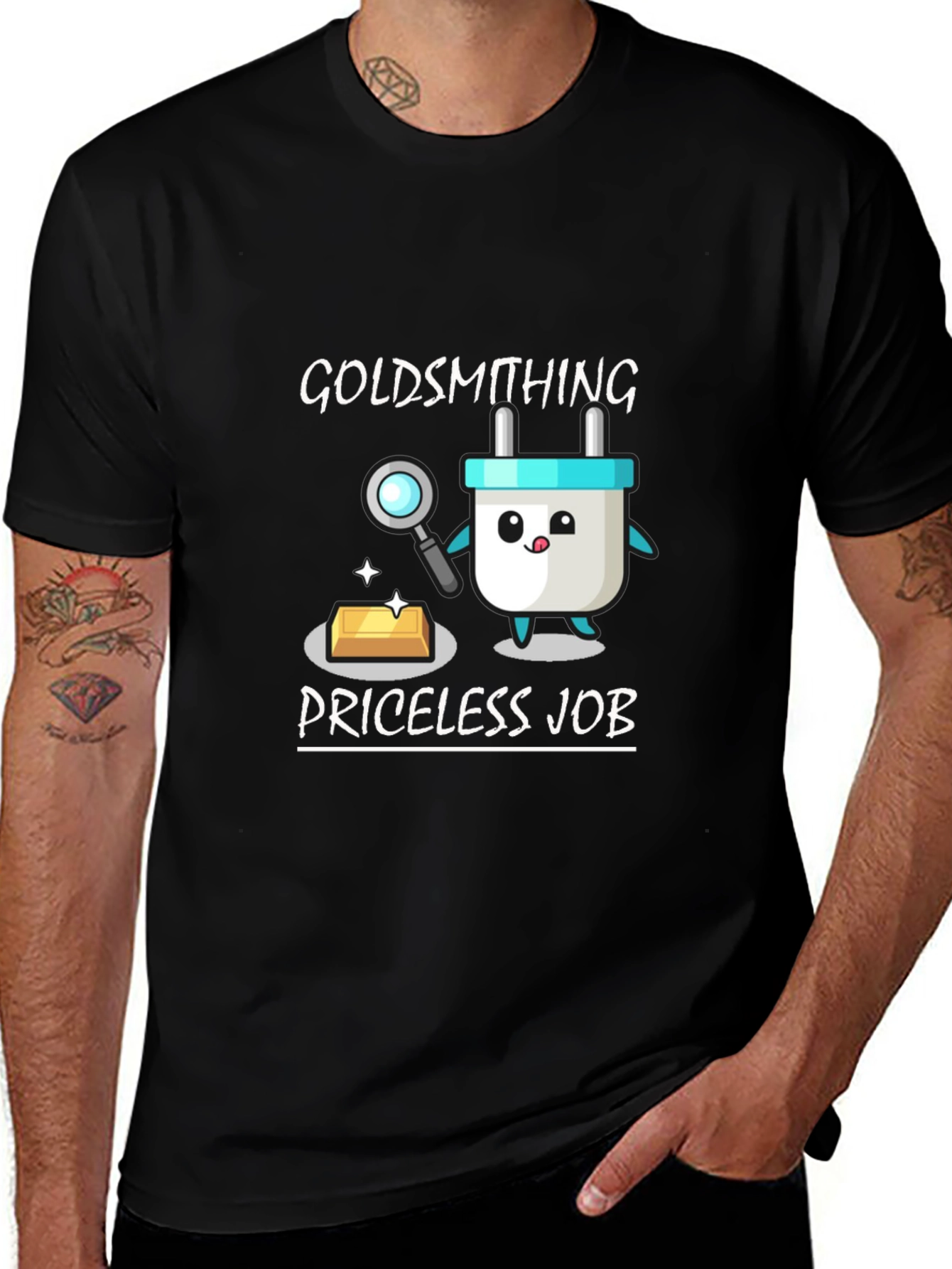 Black Goldsmithing Priceless Job Black T-Shirt main image