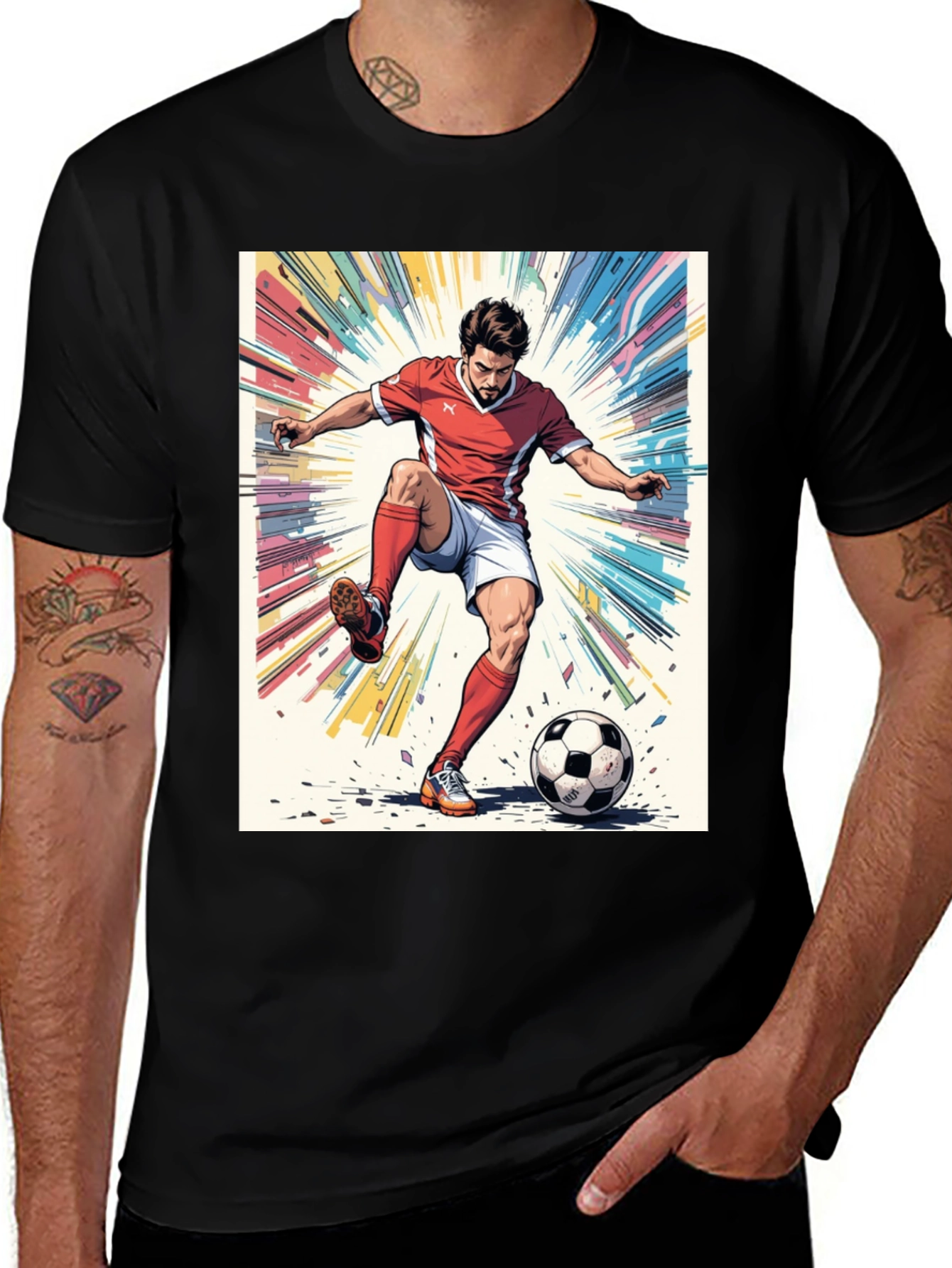Variant 12 of Soccer Graphic Tee - Sporty Style