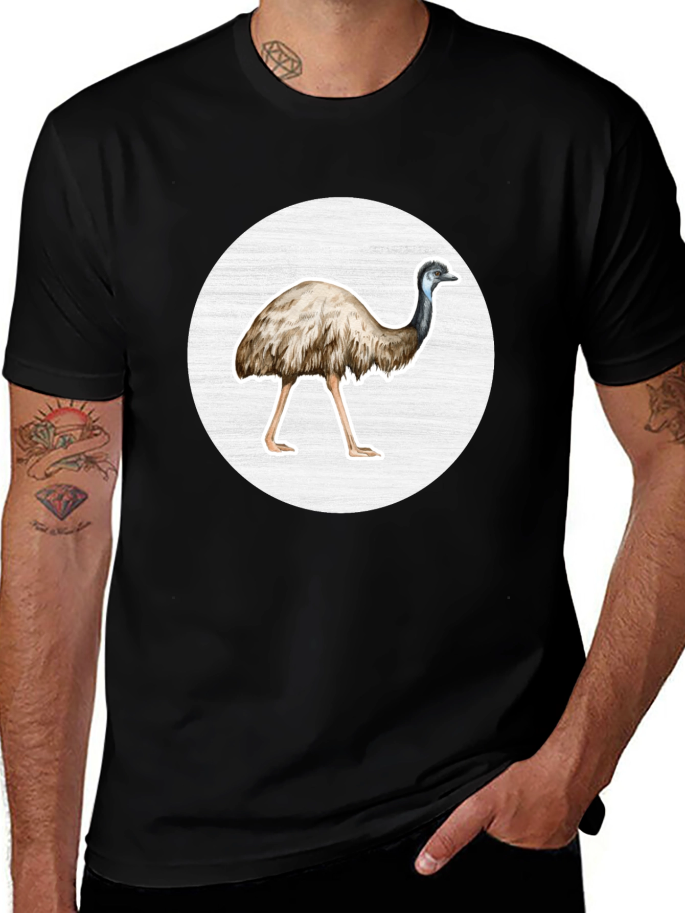 Emu Graphic Tee - Stylish Animal Print T-Shirt