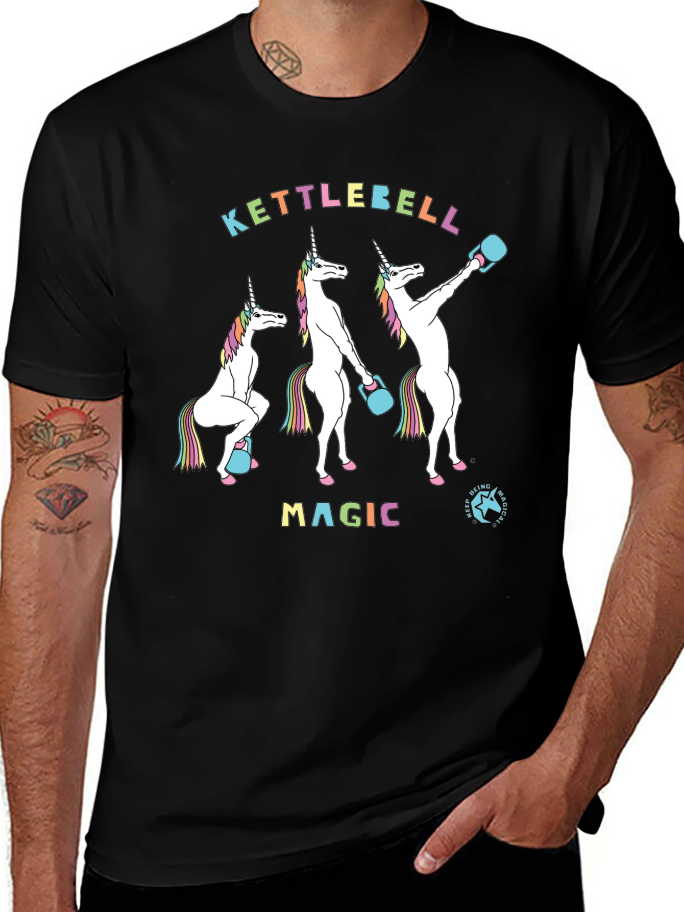 Variant 3 of Kettlebell Magic Unicorn Graphic Tee
