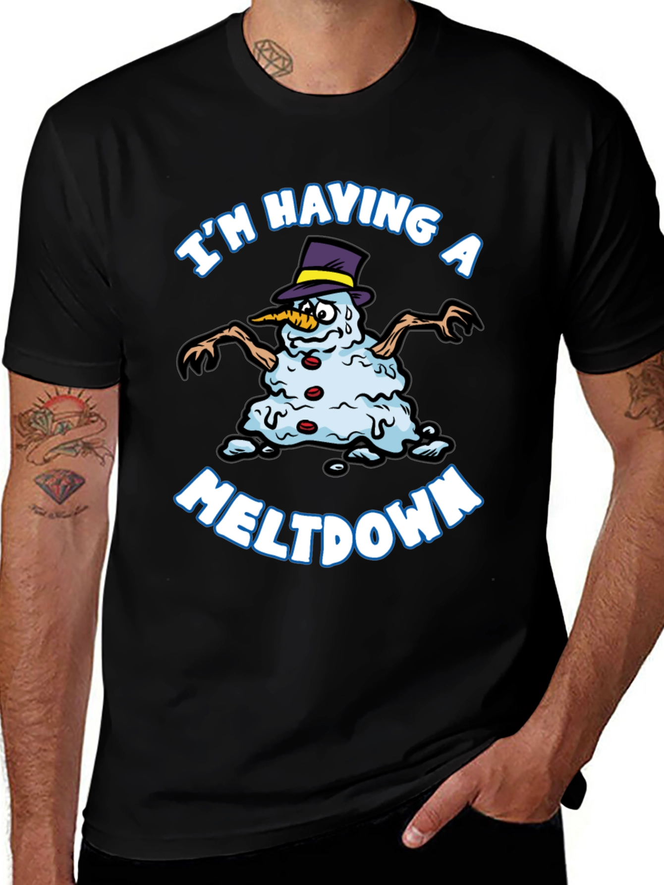 Variant 5 of Meltdown Snowman Graphic Tee