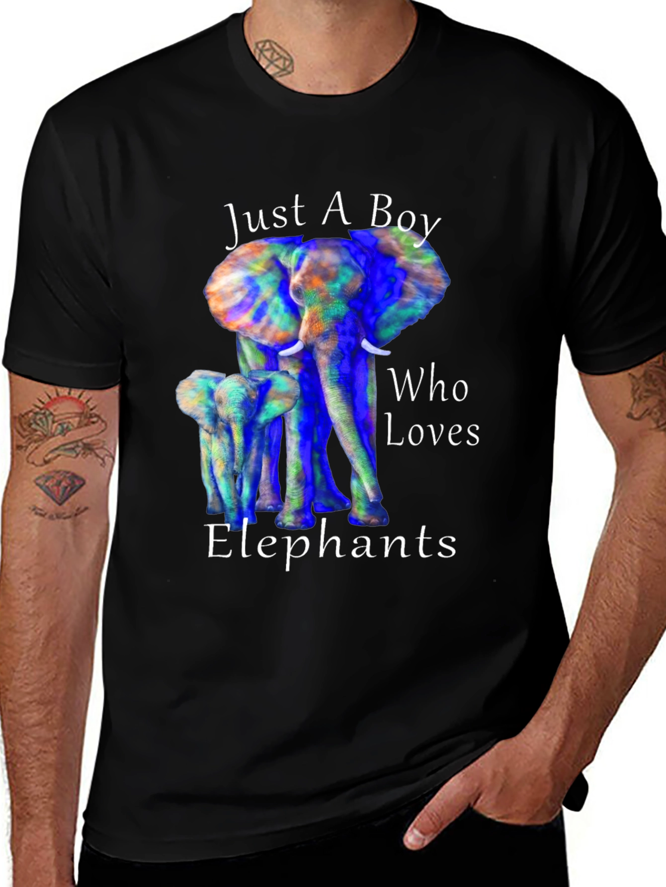 Variant 23 of Elephant Lover T-Shirt - Just a Boy Who Loves Elephants