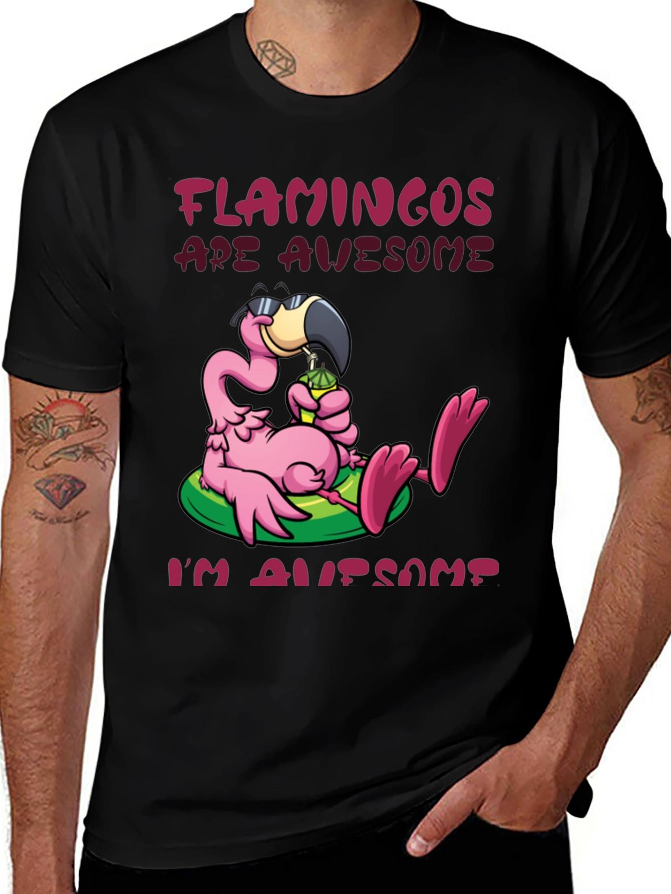 Variant 23 of Flamingos Are Awesome Graphic Tee