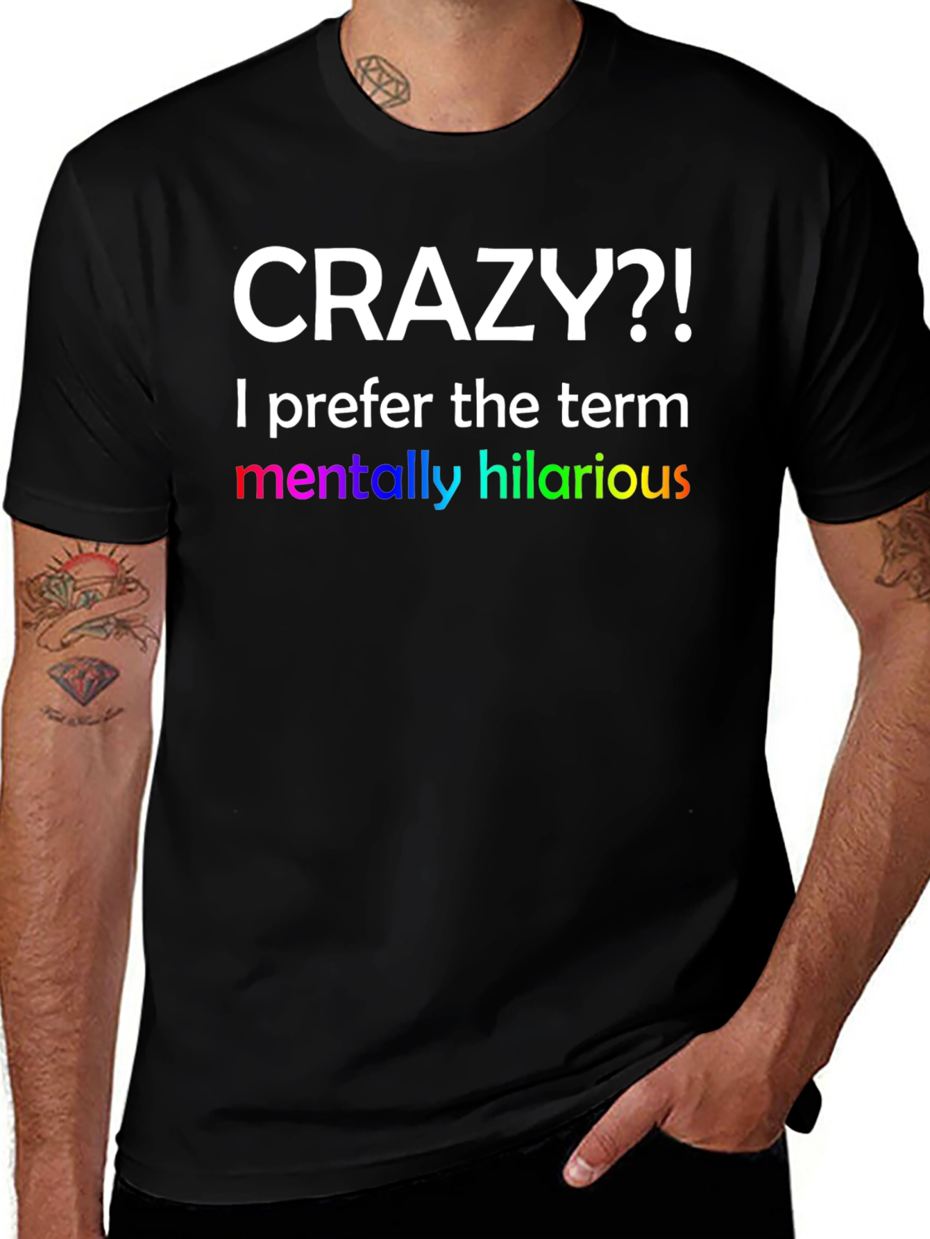 Black Crazy?! Hilarious Graphic Tee main image