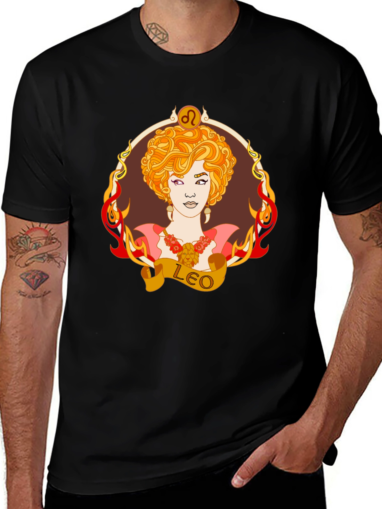 Variant 14 of Leo Zodiac Graphic T-Shirt - Stylish Astrology Tee