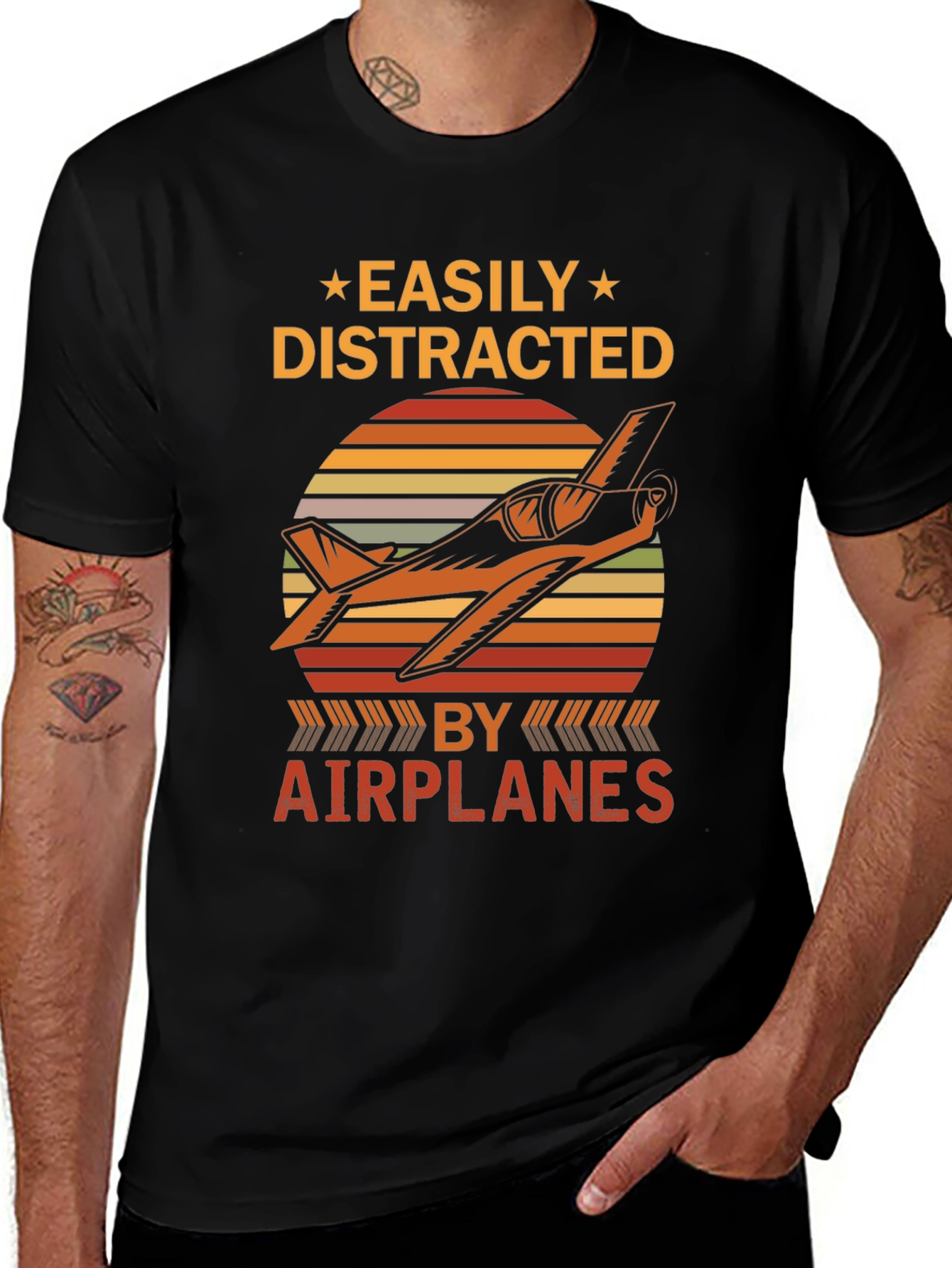 Variant 23 of Easily Distracted By Airplanes T-Shirt