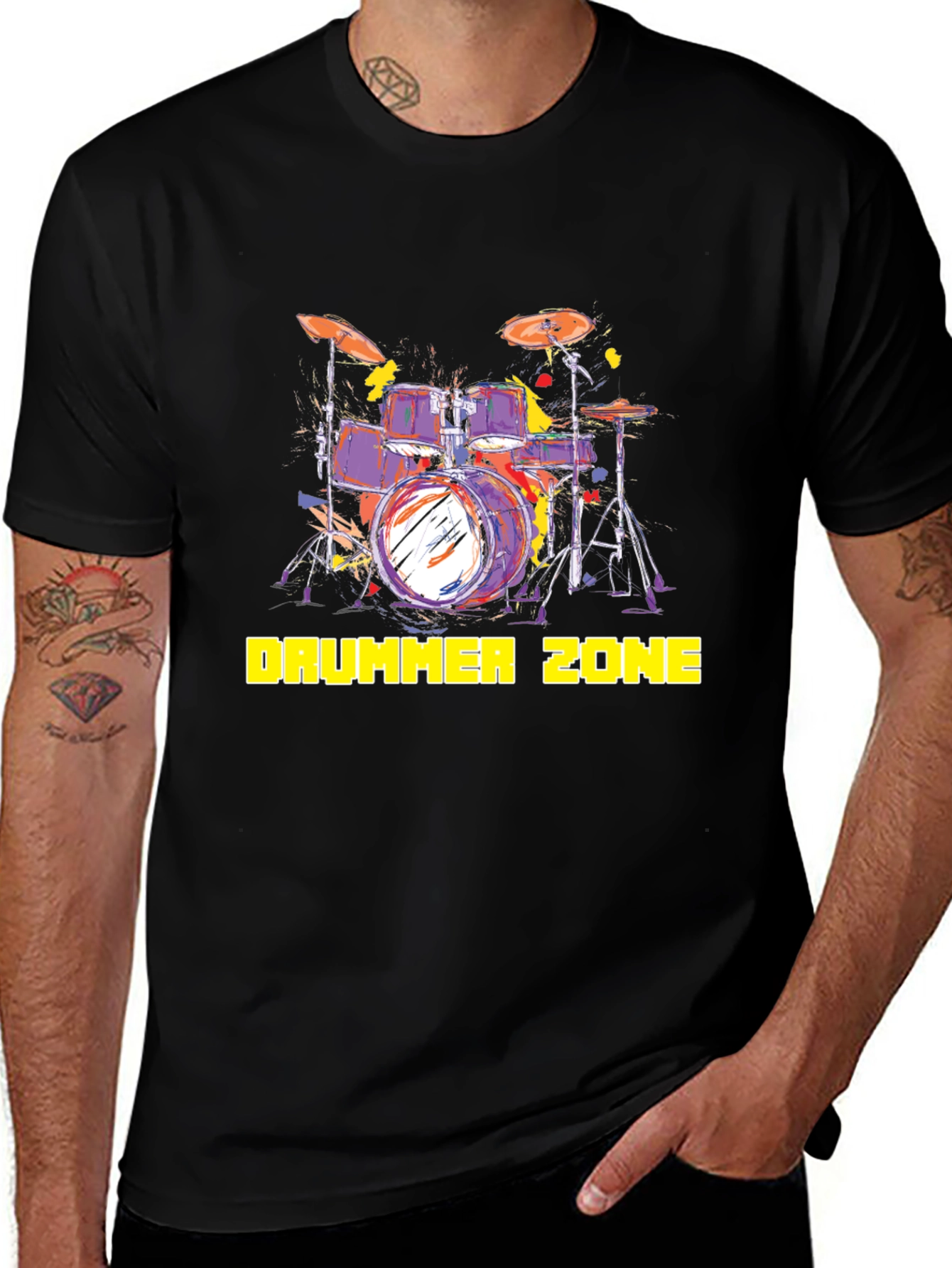 Variant 13 of Drummer Zone Black Tee Shirt