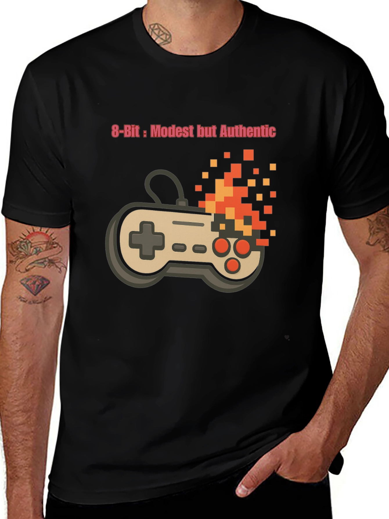 Retro Gamer T-Shirt - 8-Bit Modest & Authentic Style