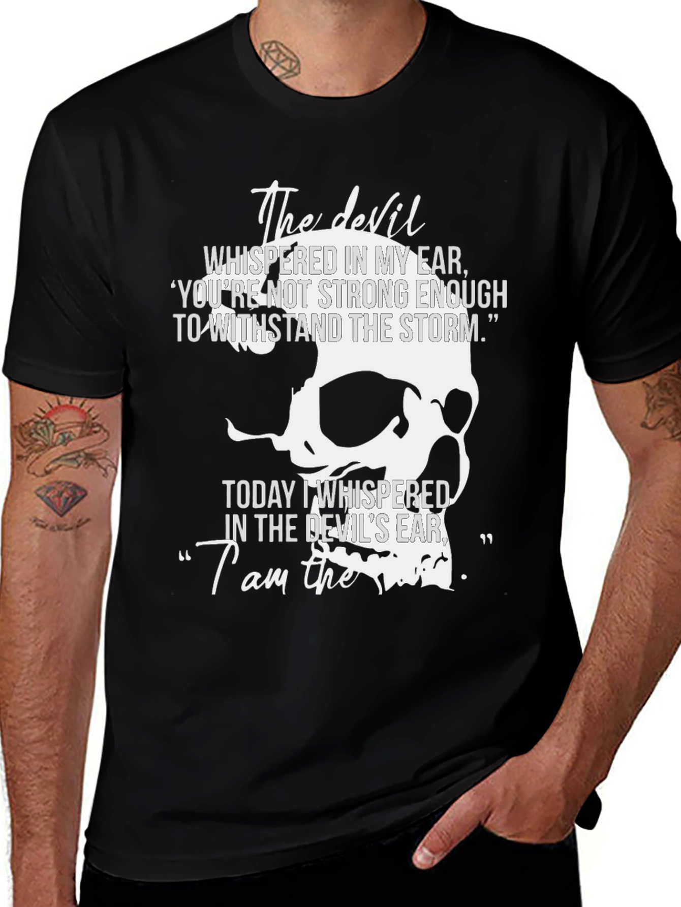 Variant 22 of The Devil Skull Graphic Tee - Men's Black T-Shirt