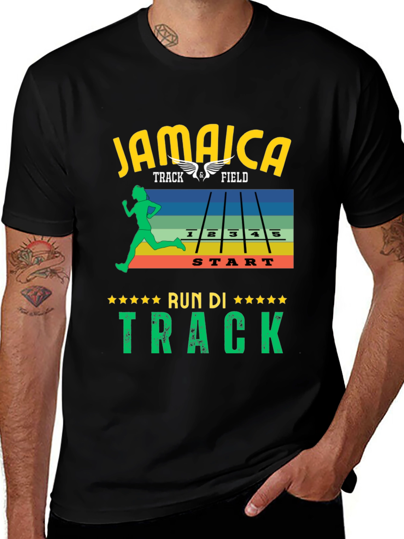 Variant 26 of Jamaica Track & Field Graphic Tee