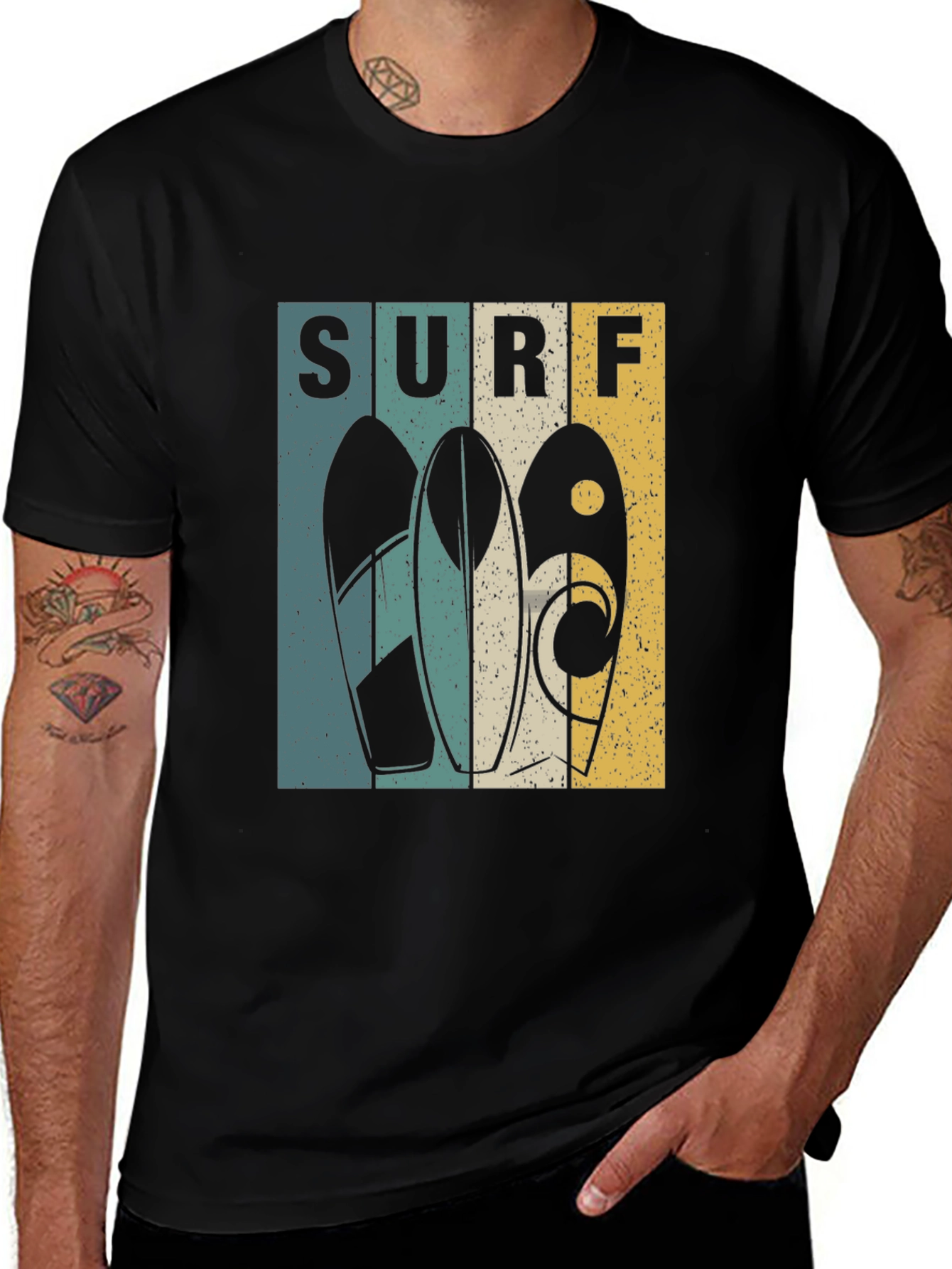 Variant 6 of Surfboard Retro Graphic Tee