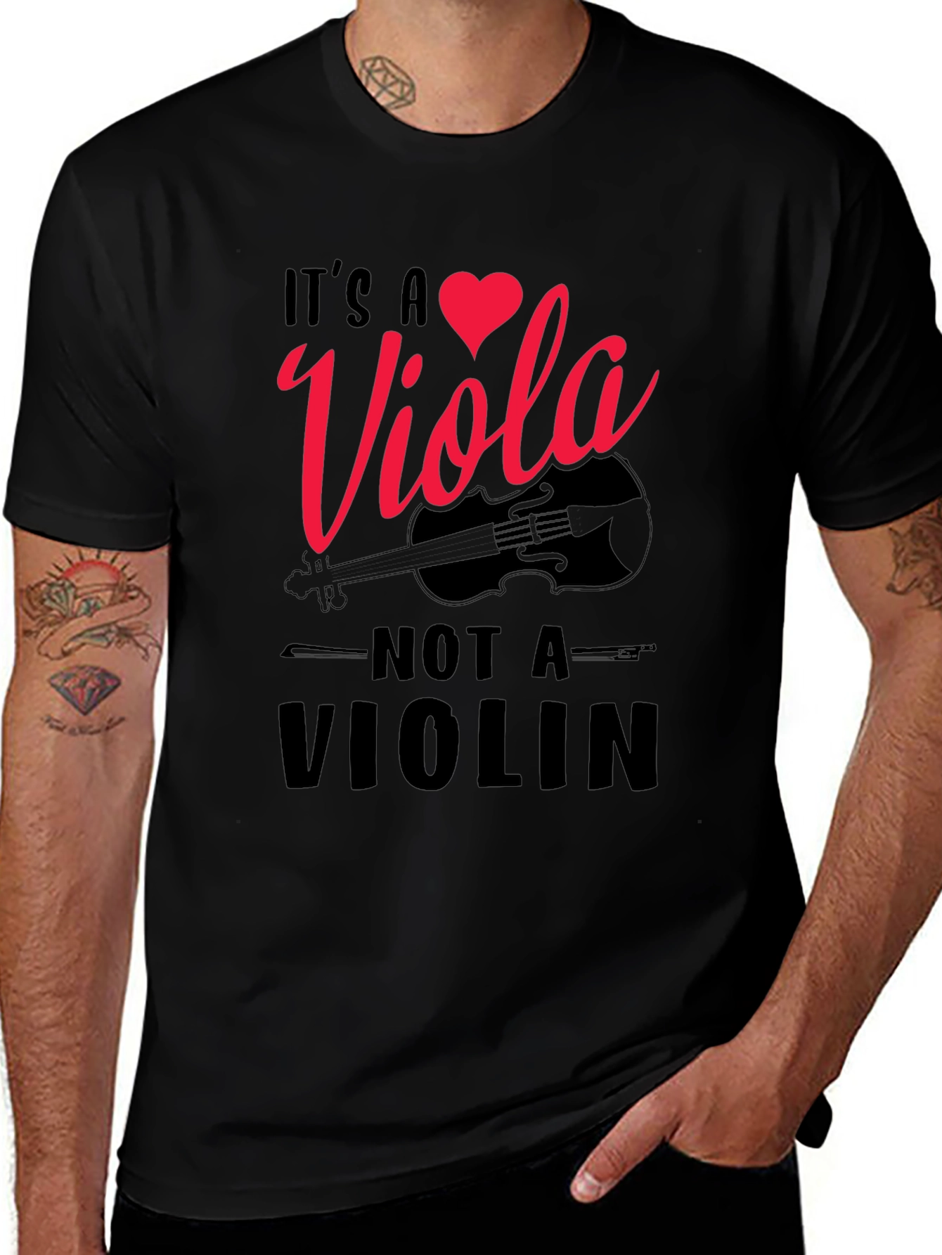 Variant 6 of It's a Viola Not a Violin Black T-Shirt